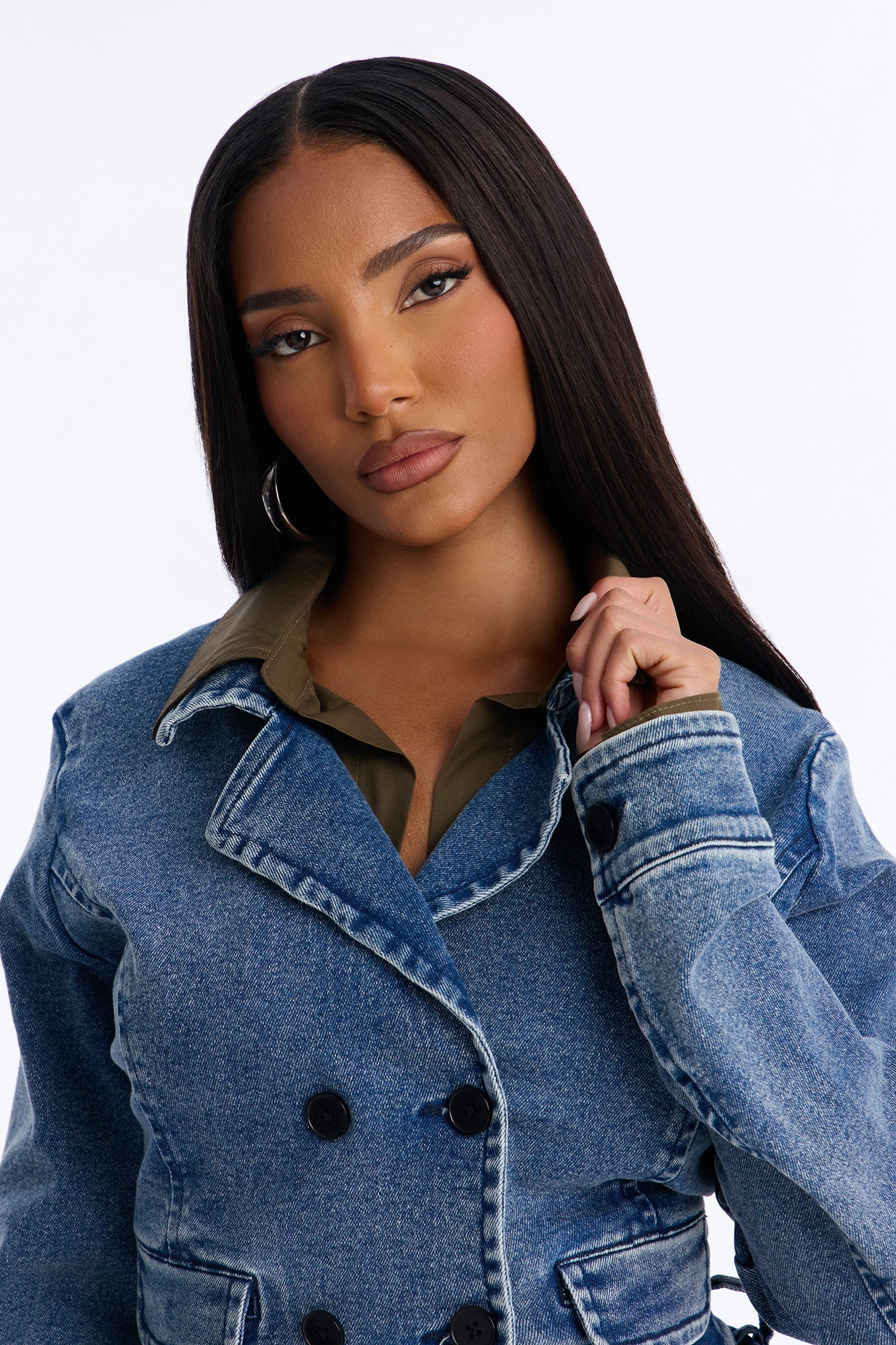 Denim Directive Skirt Set - Medium Wash