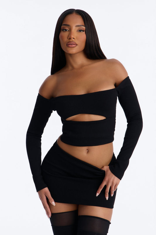 Scarlett Snatched Micro Mini Skort Set - Black