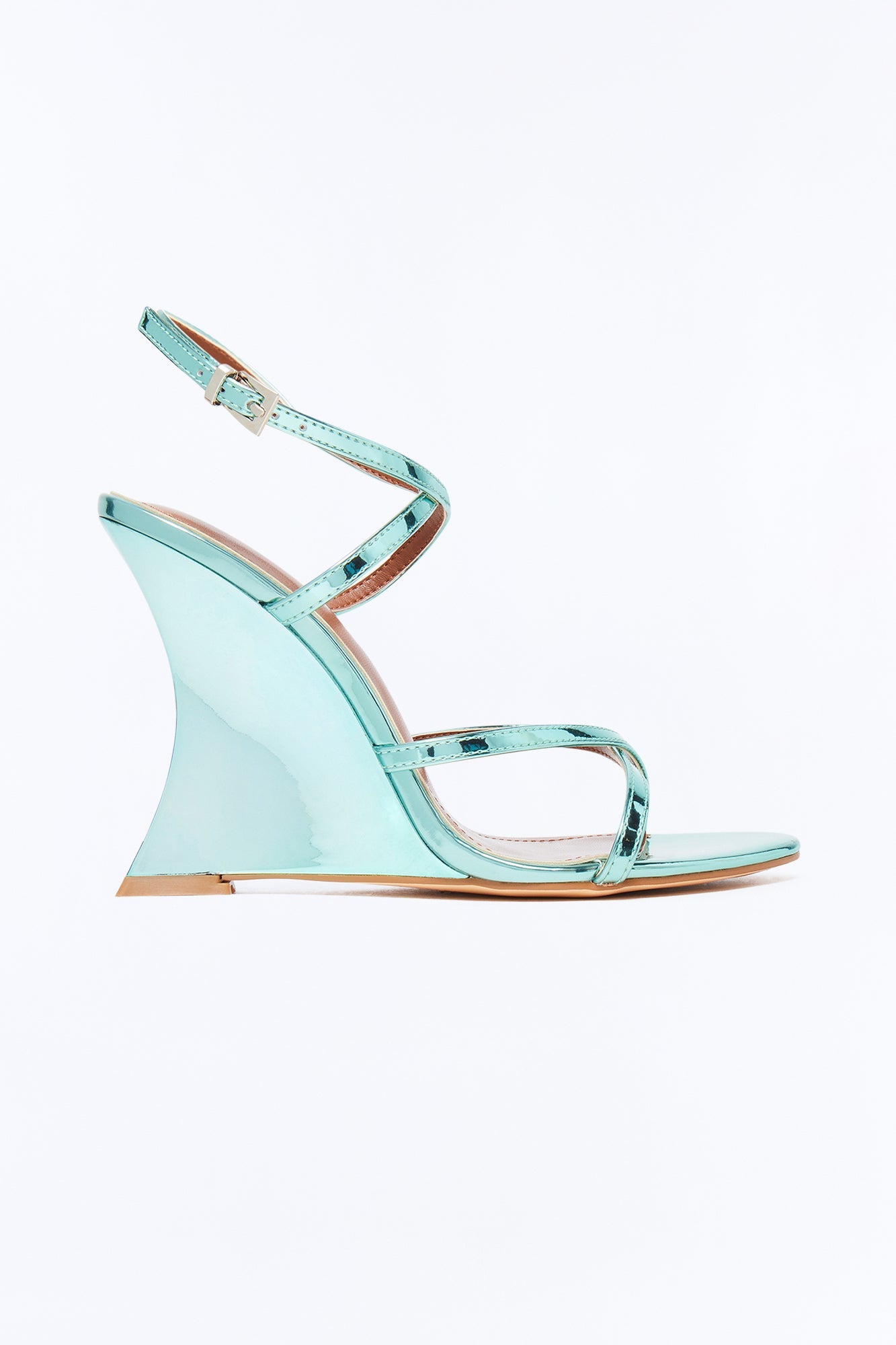 Lowen Ankle Strap Wedges - Green