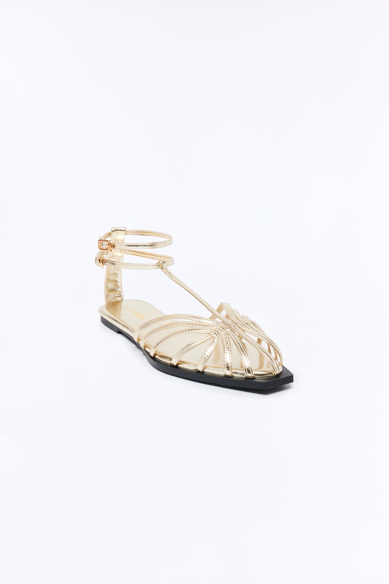 Tansy Ankle Strap Sandals - Gold