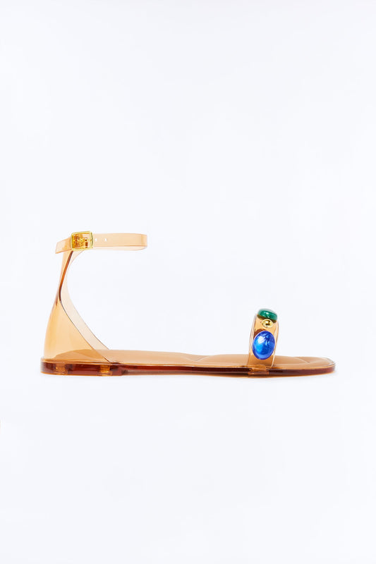 Eliseo Stone Jelly Sandals - Tan
