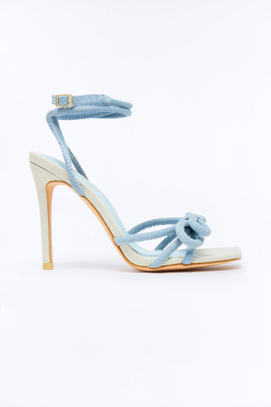 Get A Good Look Heeled Sandals - Denim