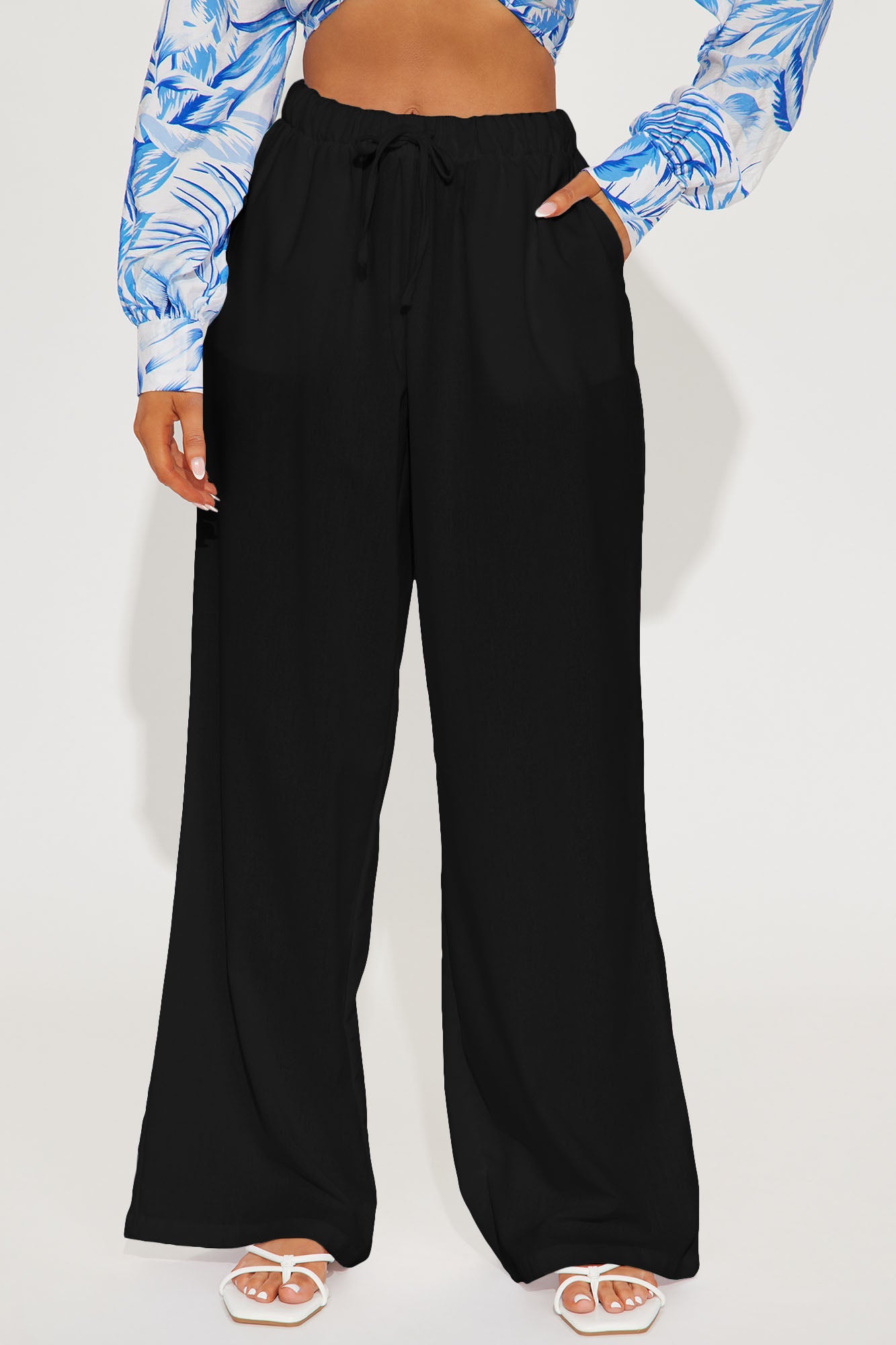 Beach Walks Linen Pant - Black