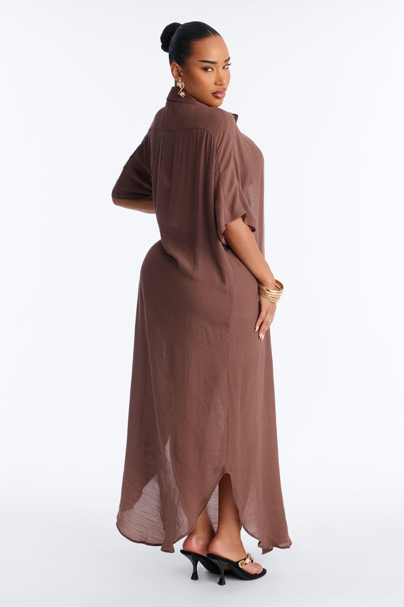 Lazy Summer Daze Cover Up Dress - Chocolate Fashion Nova