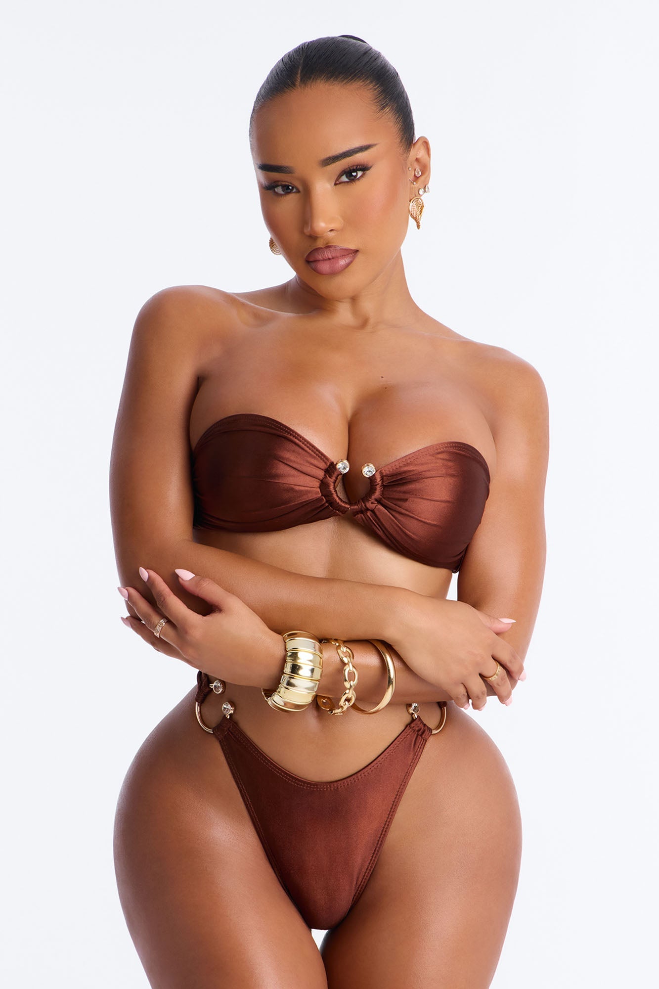 Beach Waves Ringing Swim Sunsuit - Bronze