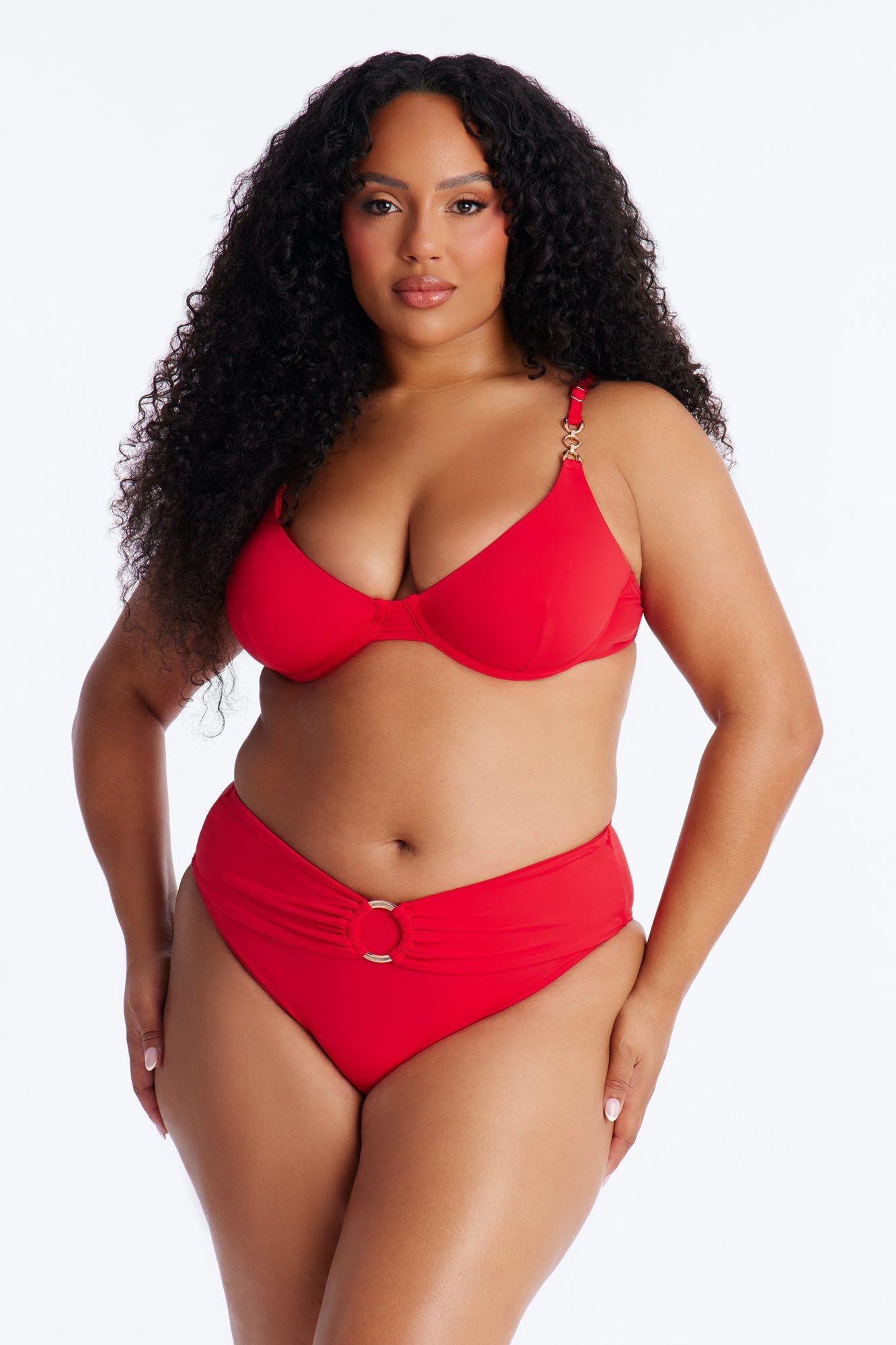 Meet Me By The Shore Underwire Hardware 2 Piece Bikini - Red