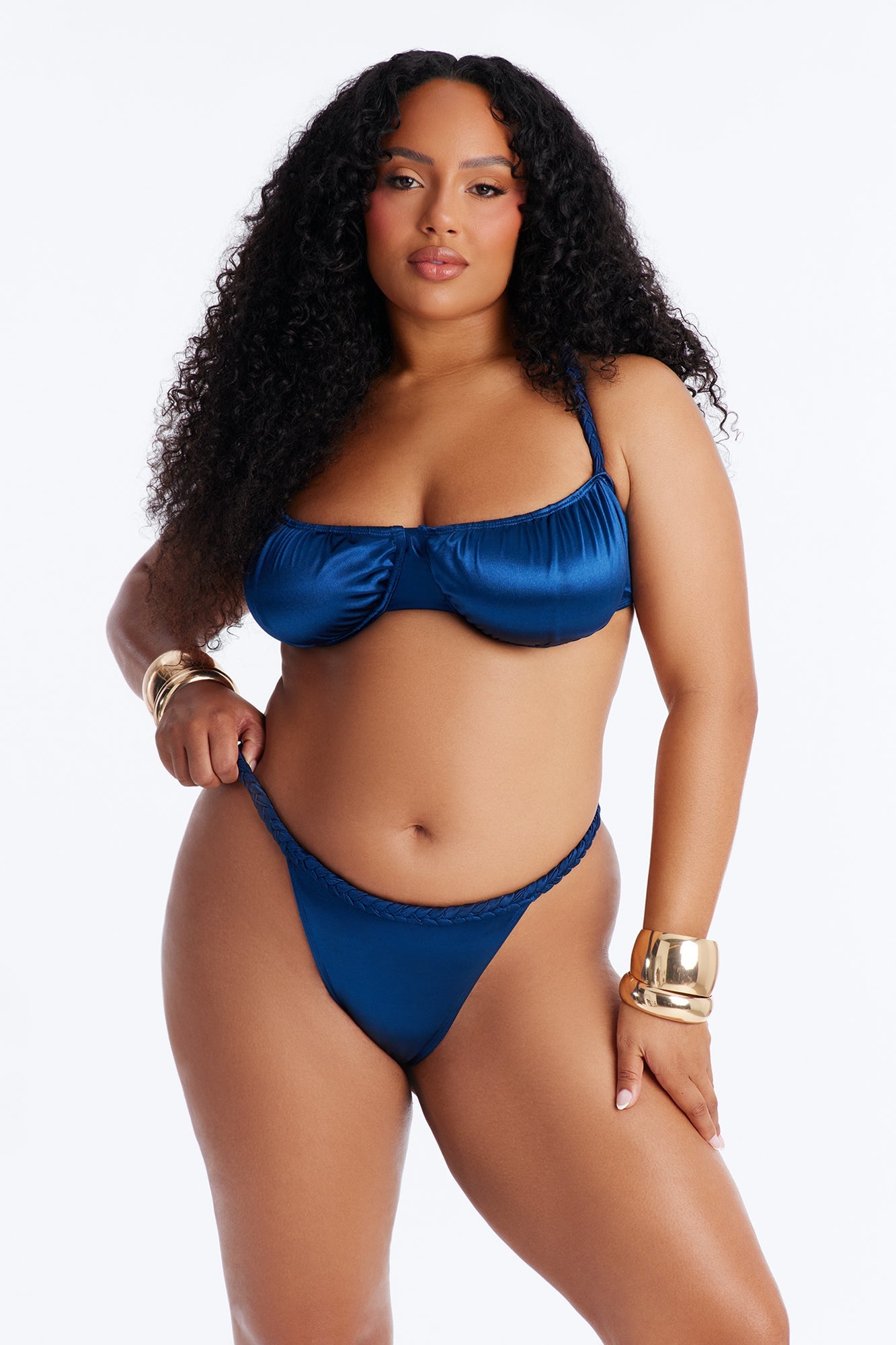 Scrunch Waves 2 Piece Bikini - Navy