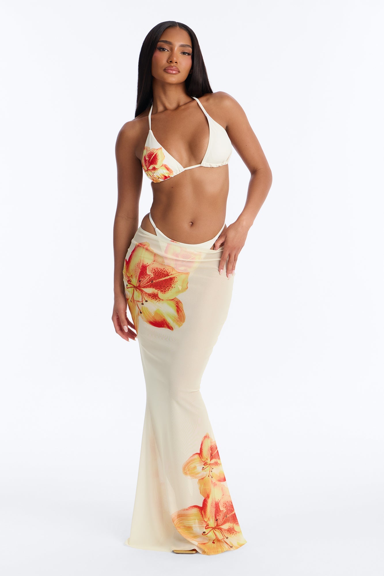 Through It All Bikini And Sarong - Ivory