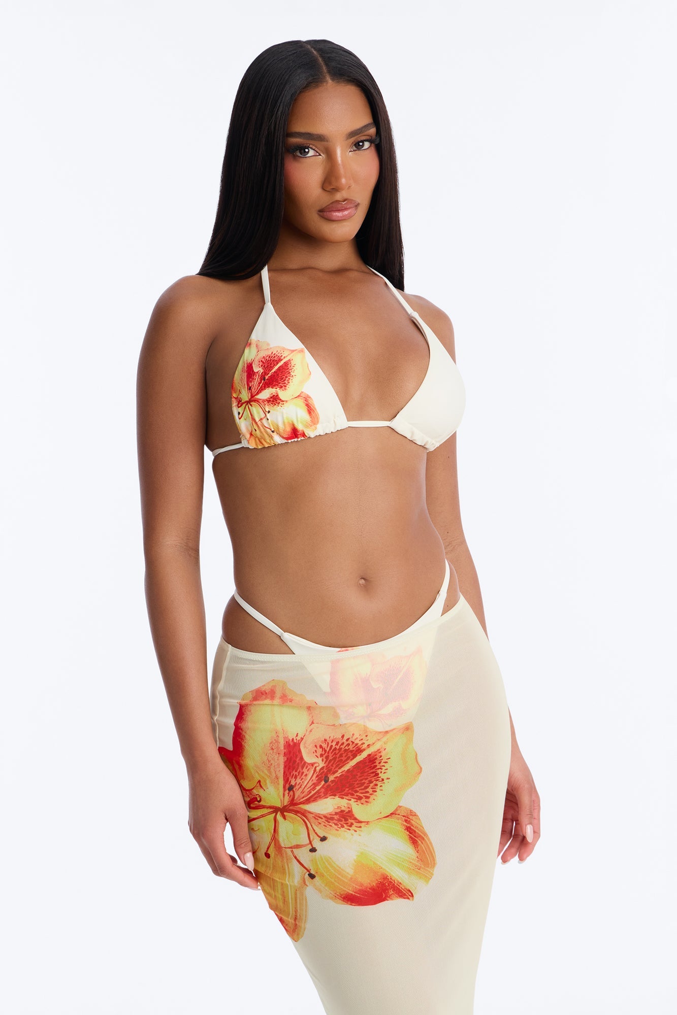 Through It All Bikini And Sarong - Ivory