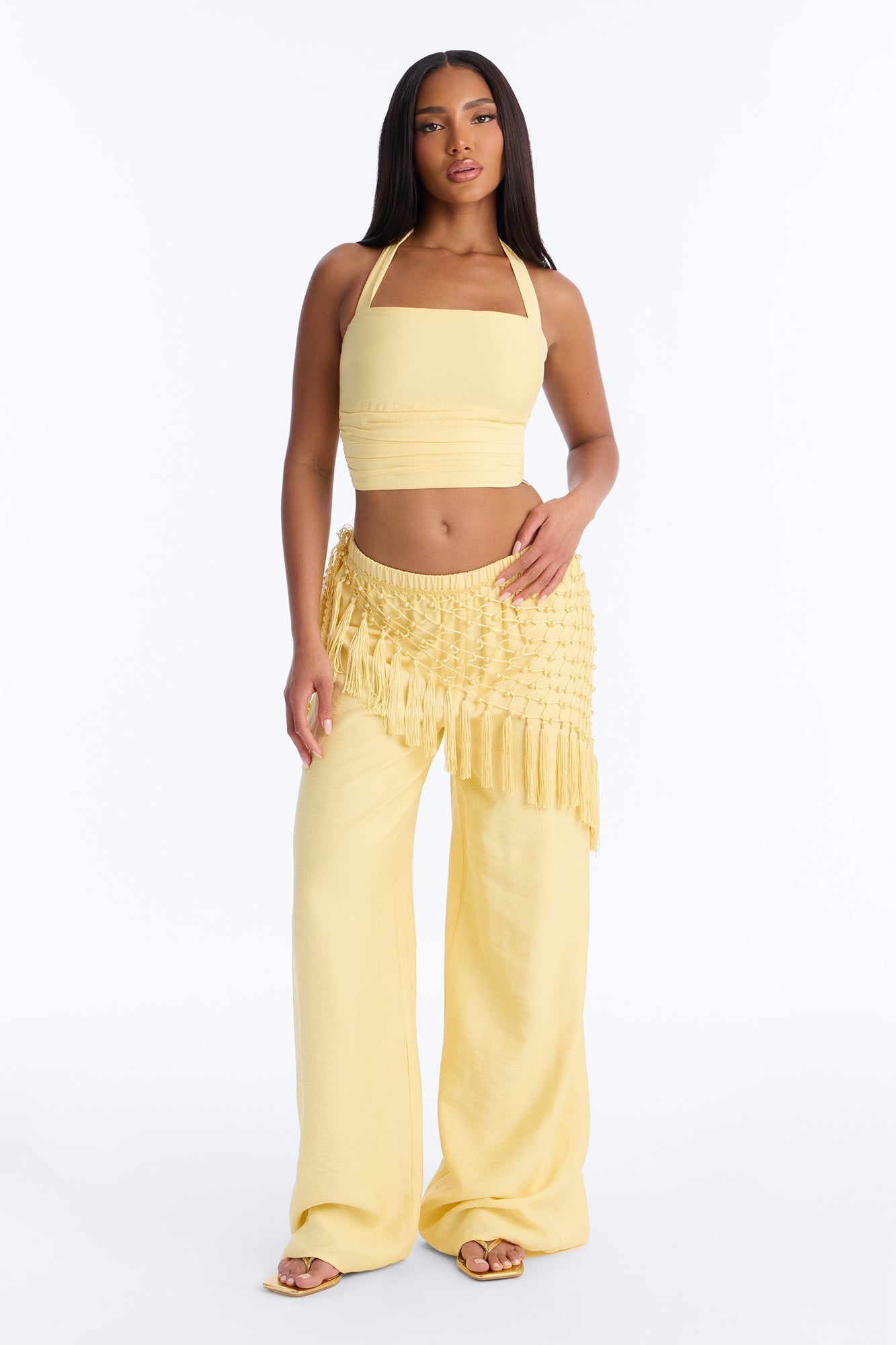 Isabelle 3 Piece Pant Set - Yellow