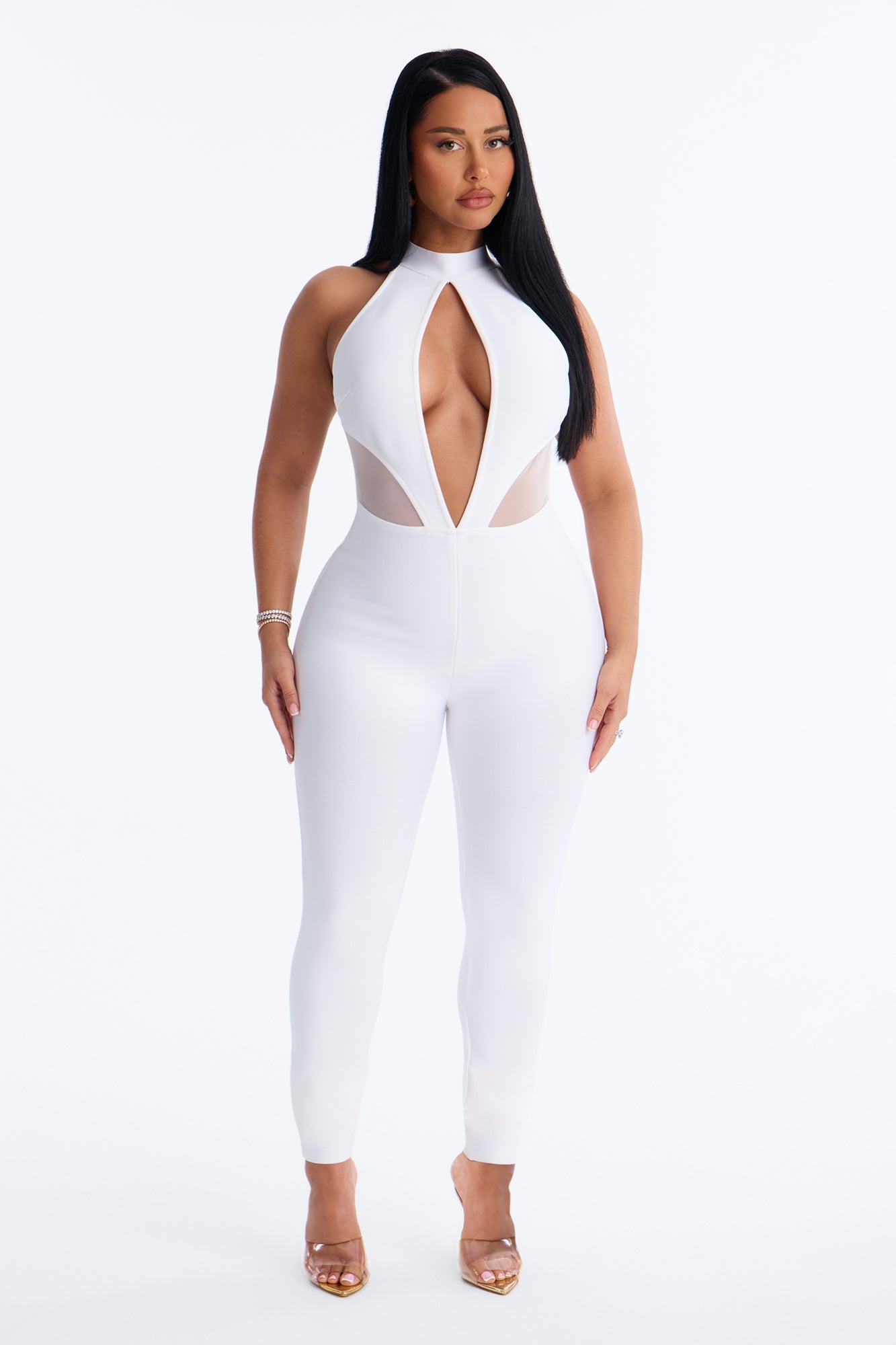 All Yours Bandage Backless Jumpsuit - White