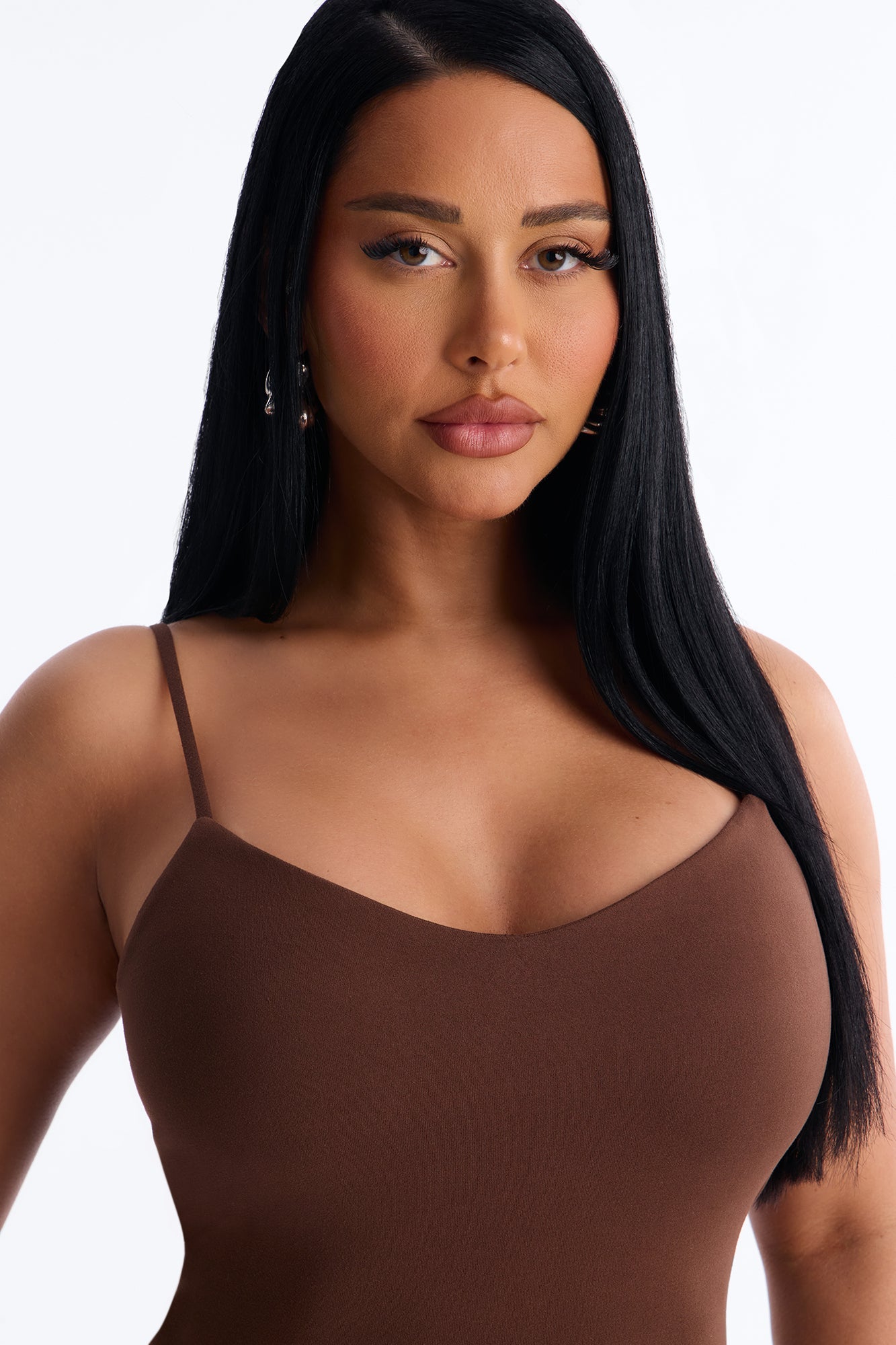 Marina Built In Bra Cami Catsuit - Chocolate