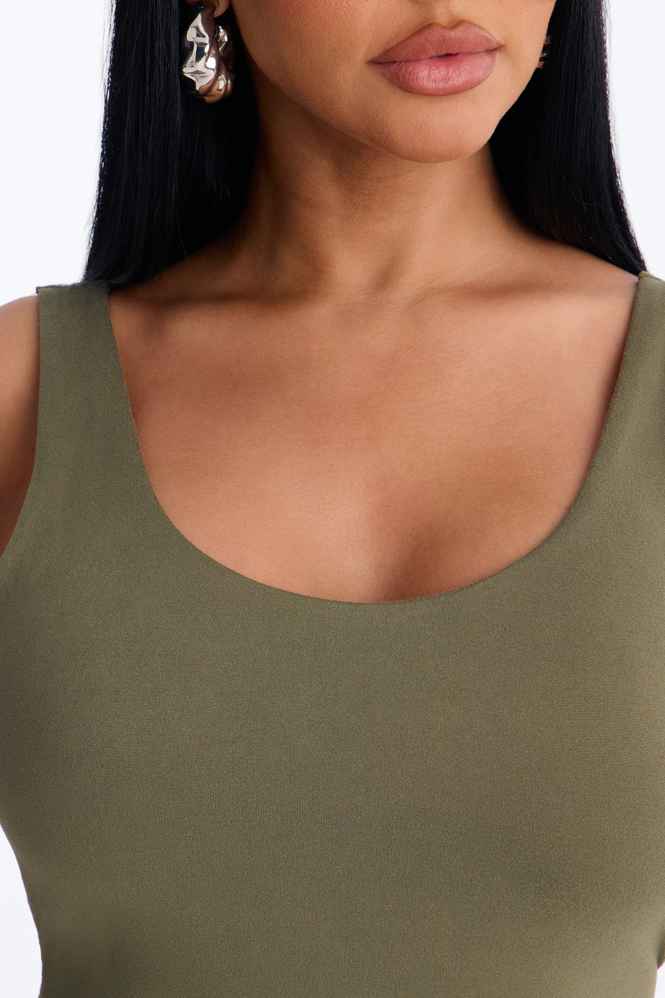 Malia Built In Bra Catsuit - Olive