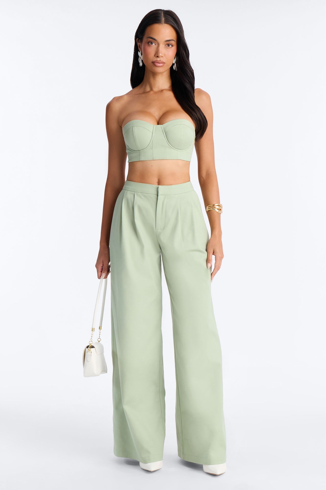 Nyxie Trouser Pant Set - Sage