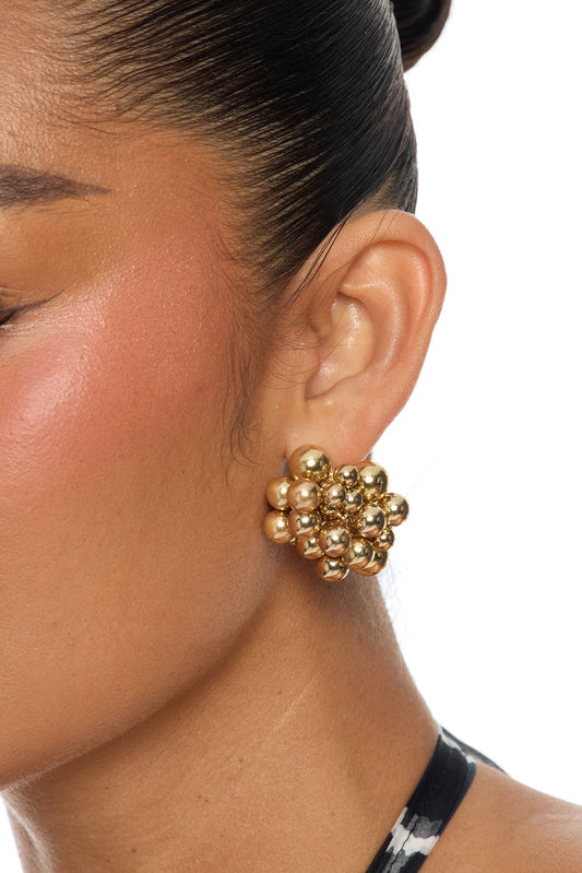 Bubbly Feeling Earrings - Gold Fashion Nova