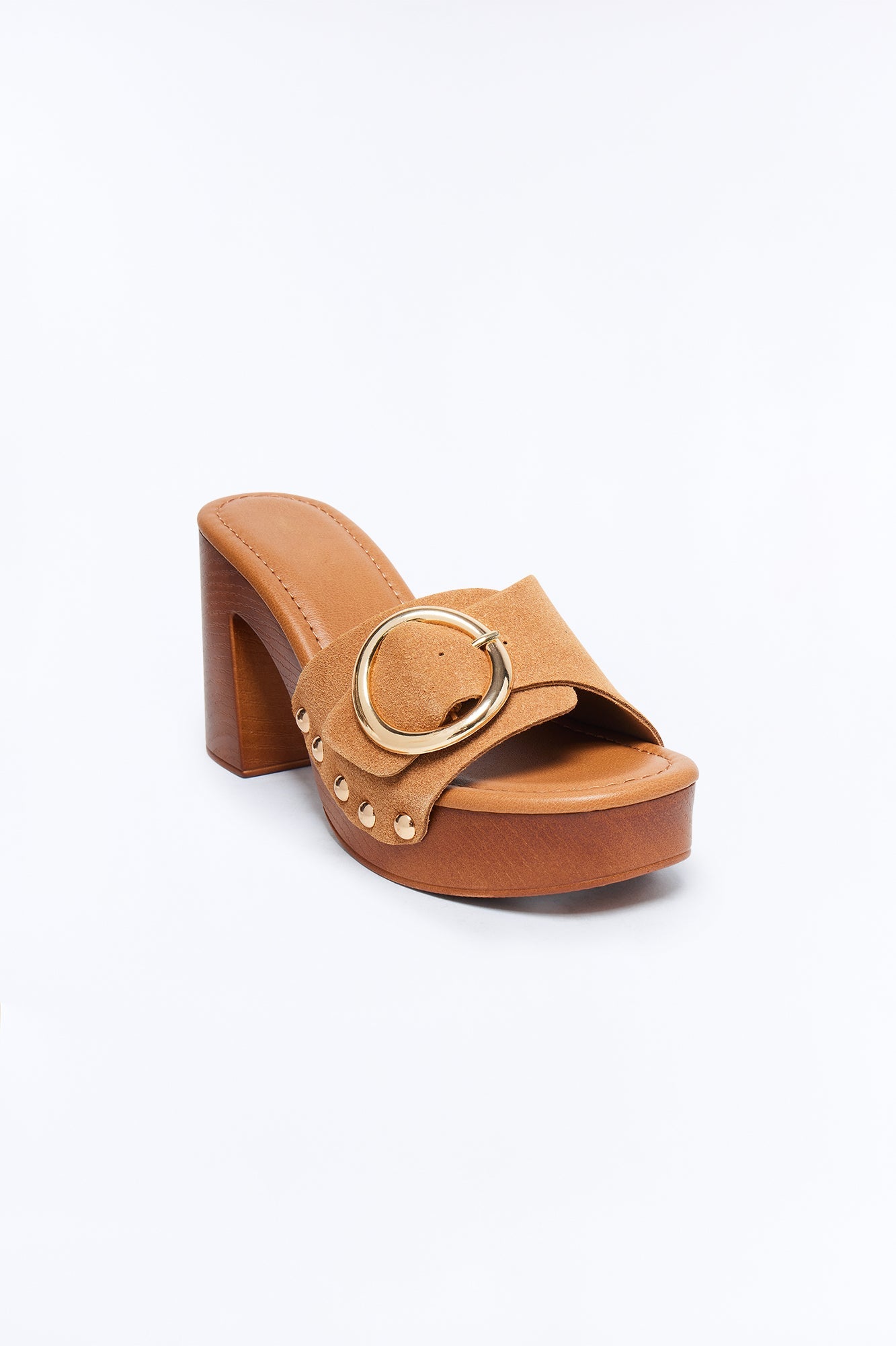 Peyton Platform Mules - Tan