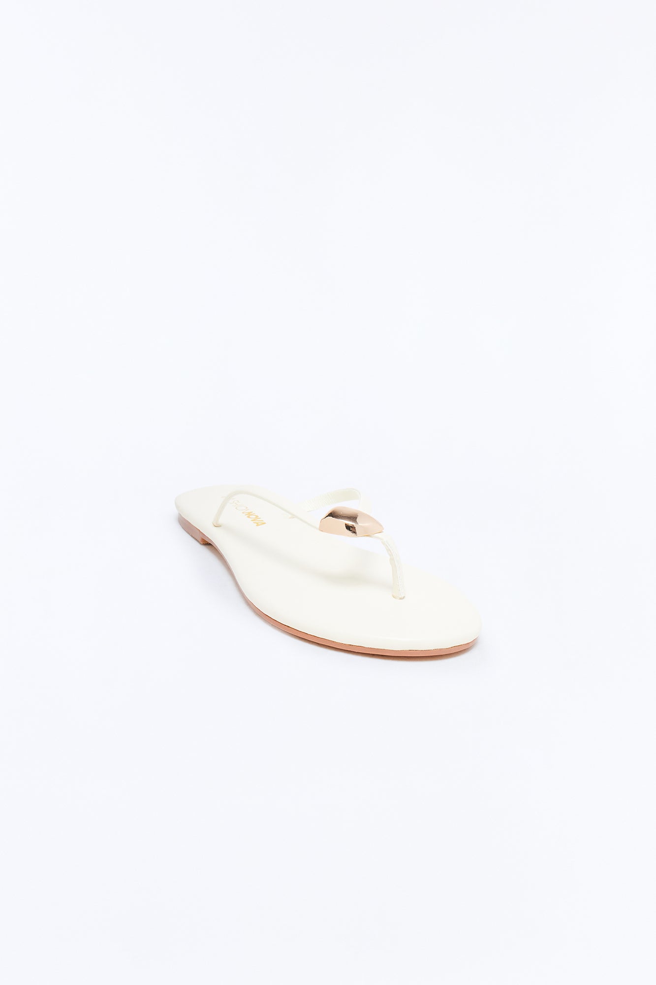 Pina Colada Hardware Flip Flops - Off White
