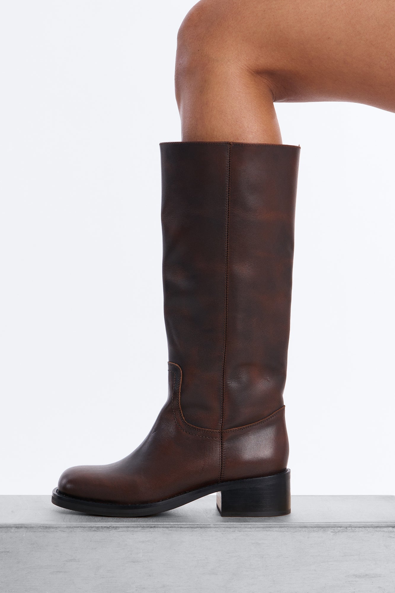 Steve Madden Riggs Leather Boots - Brown Fashion Nova