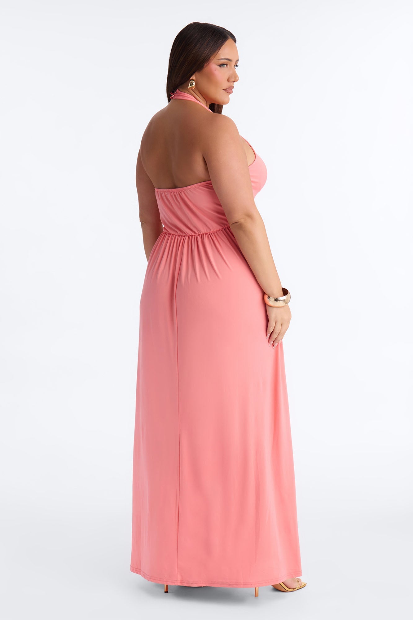 Jayden Halter Hardware Maxi Dress - Coral