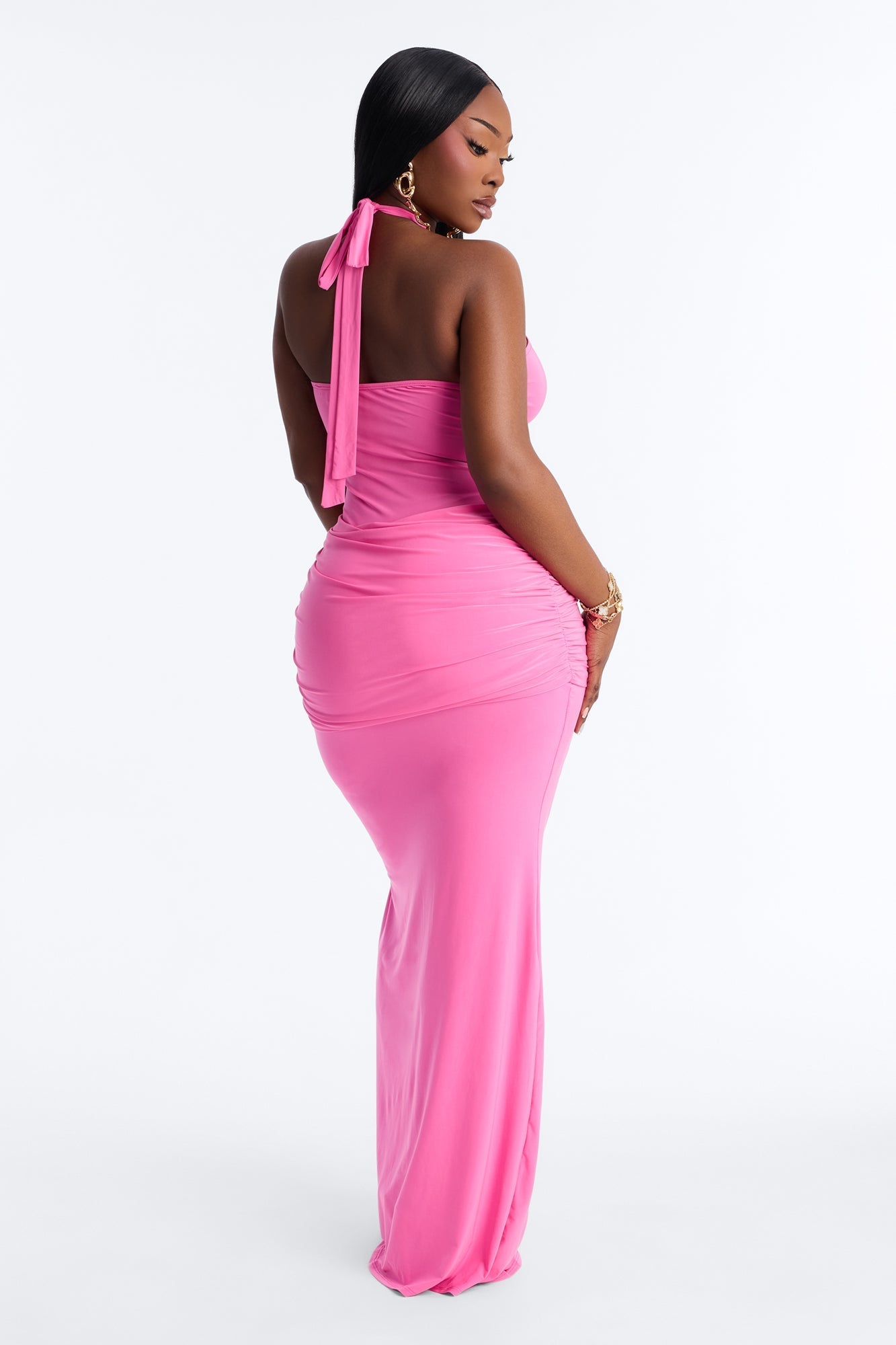 Tropic Babe Hardware Maxi Dress - Pink Fashion Nova