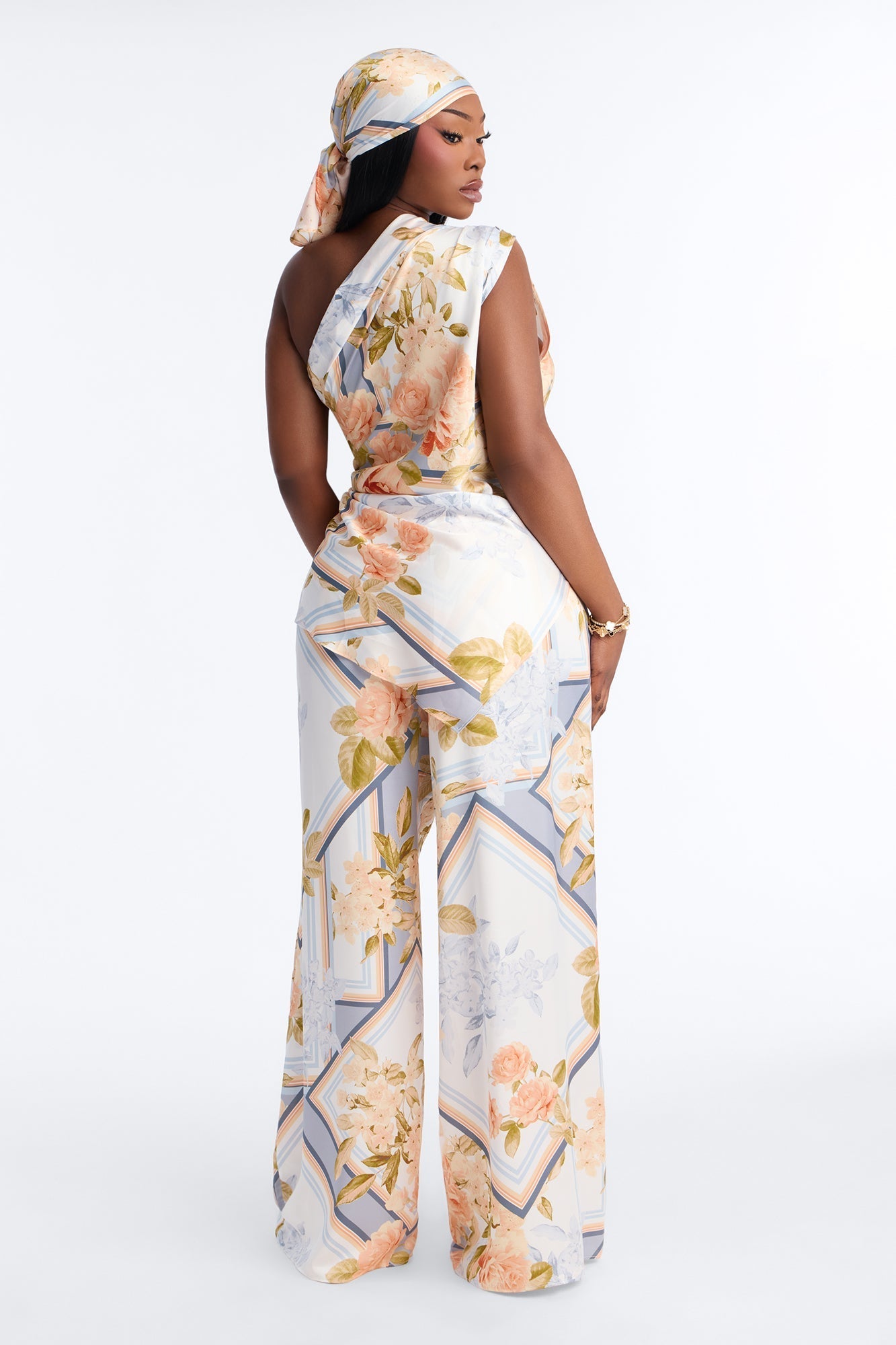 Rosalinda Satin 3 Piece Pant - Blue/combo Fashion Nova