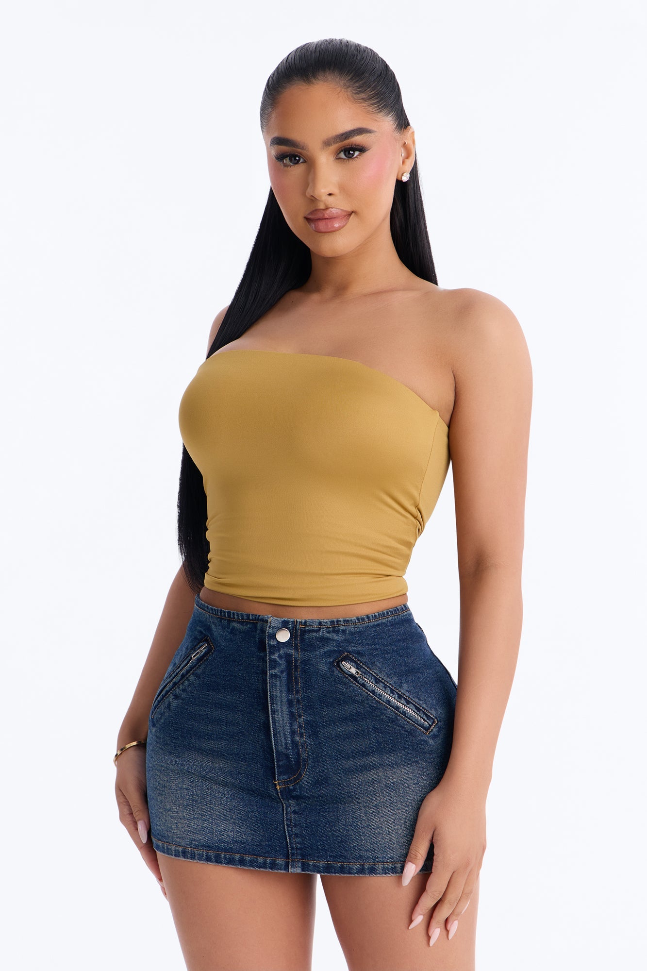 Contour Double Lined Tube Top - Honey