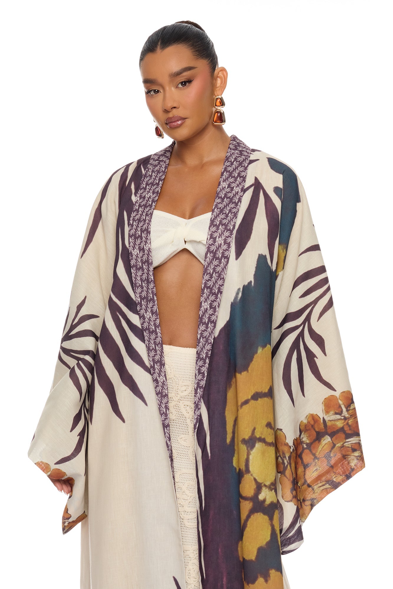 Samira Tie Waist Linen Maxi Dress - Taupe/combo