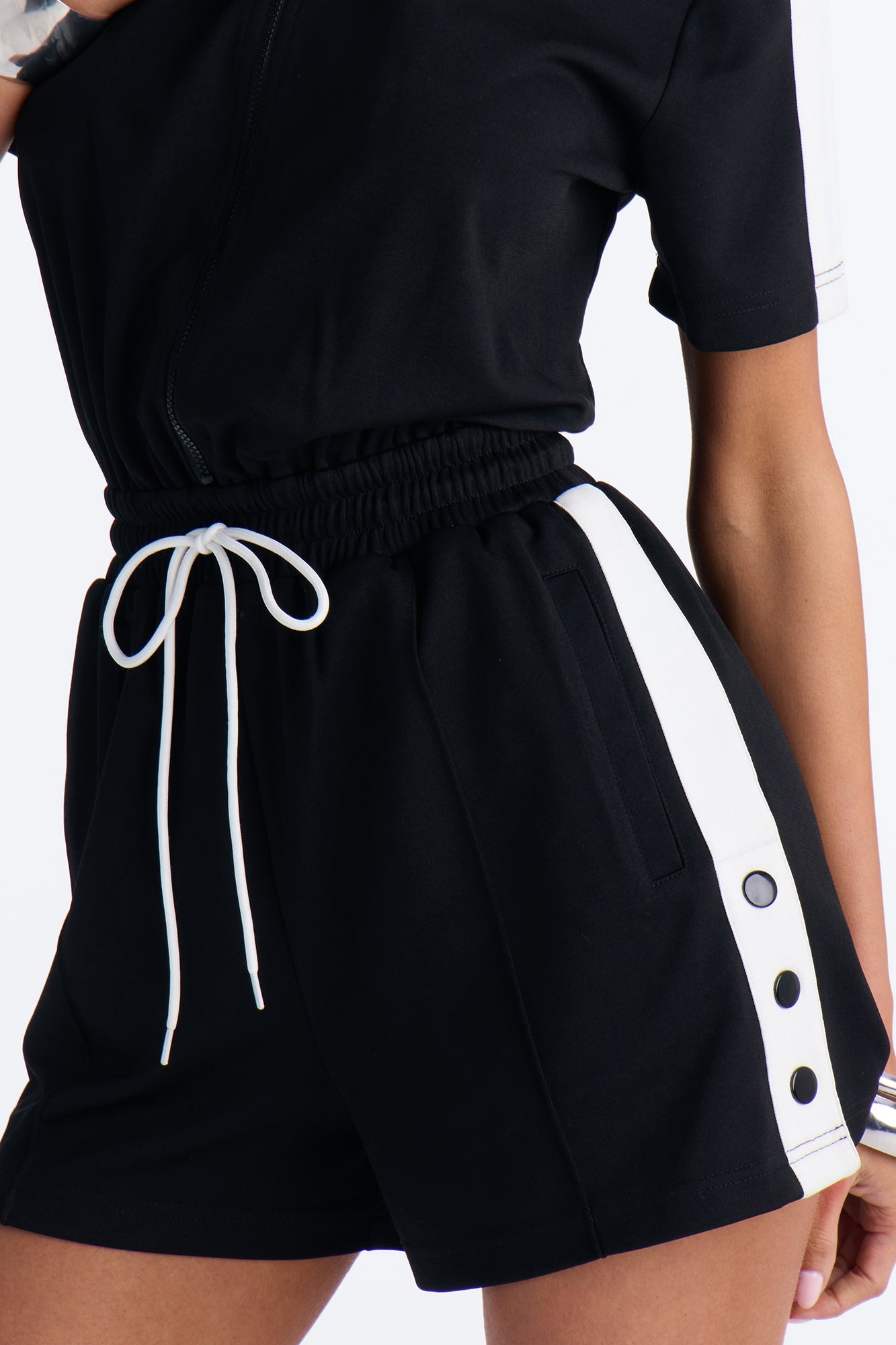 Lianna Short Sleeve Romper - Black