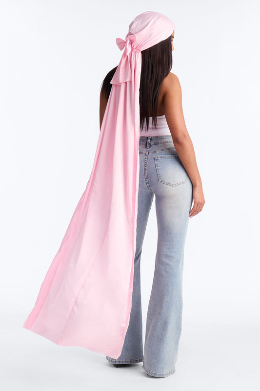 She Is A Wave Oversized Durag - Pink
