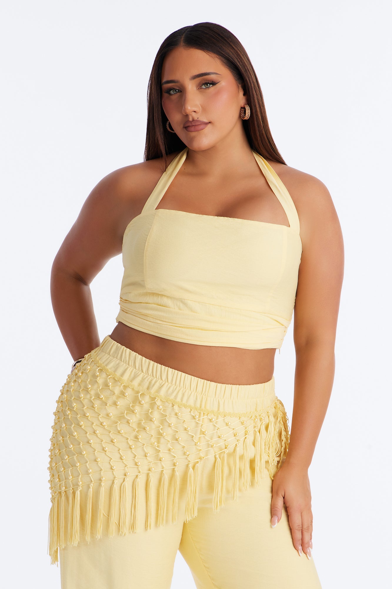 Isabelle 3 Piece Pant Set - Yellow