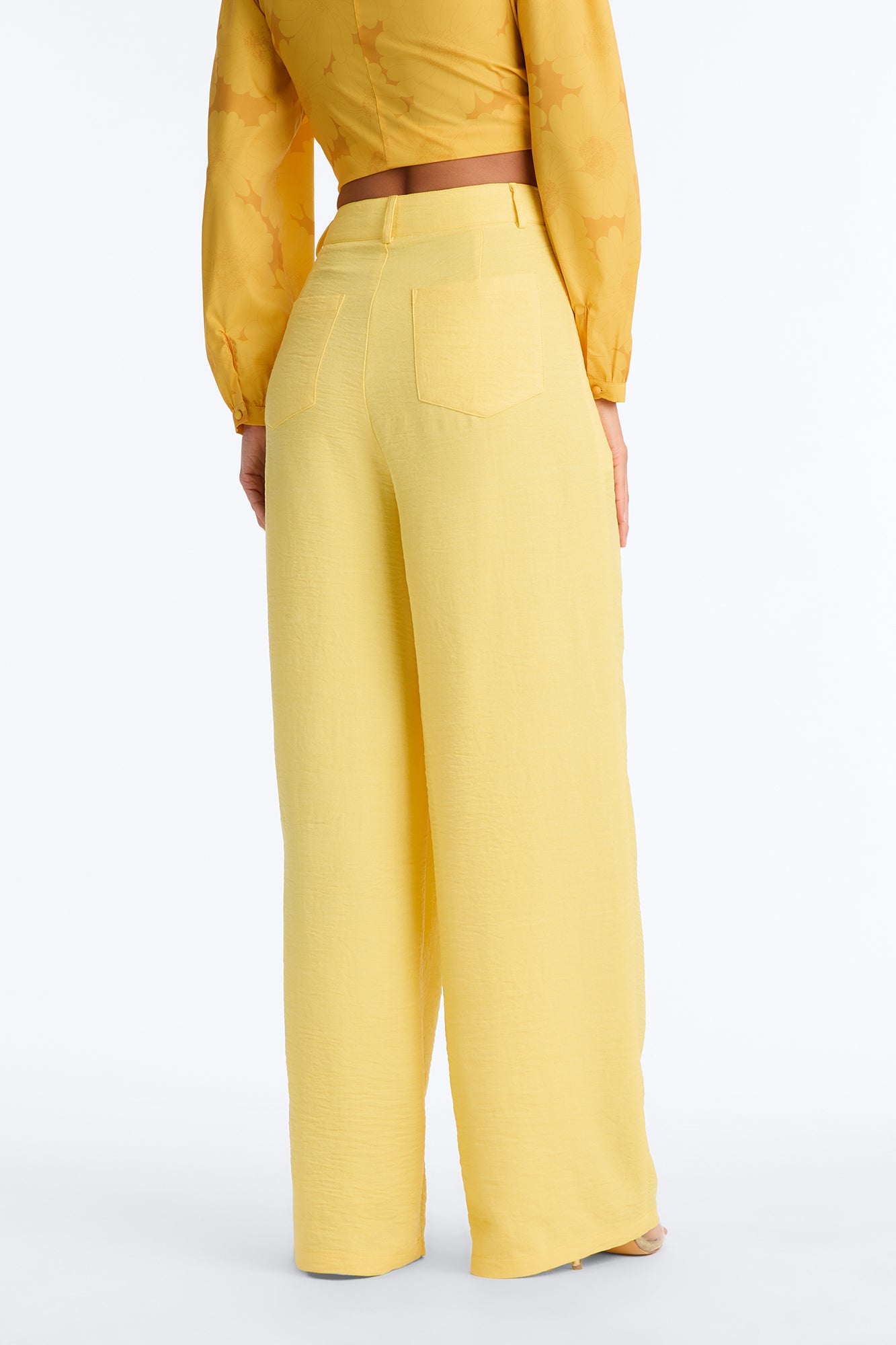 Matson Wide Leg Trouser - Butter Yellow
