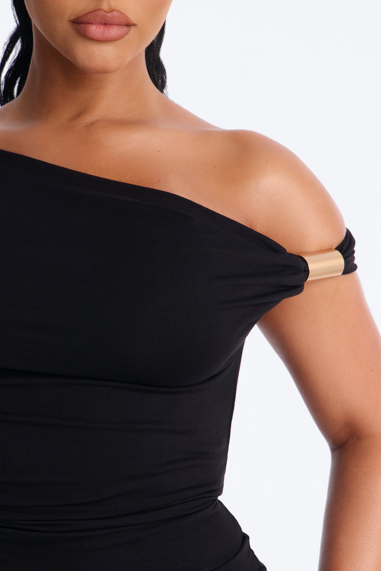 Rhia Hardware Micro Romper - Black