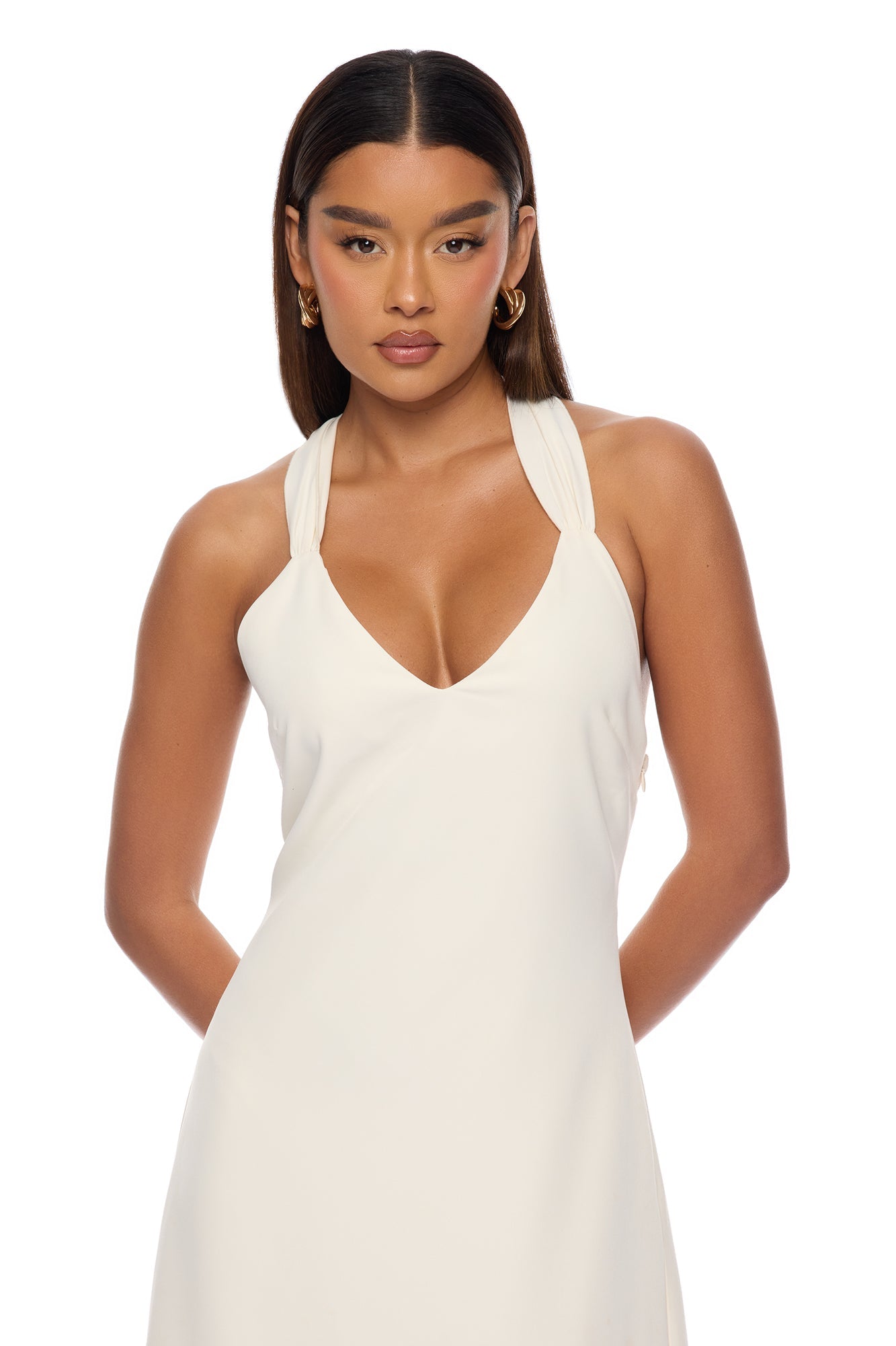 Timeless Touch Braided Maxi Dress - Cream
