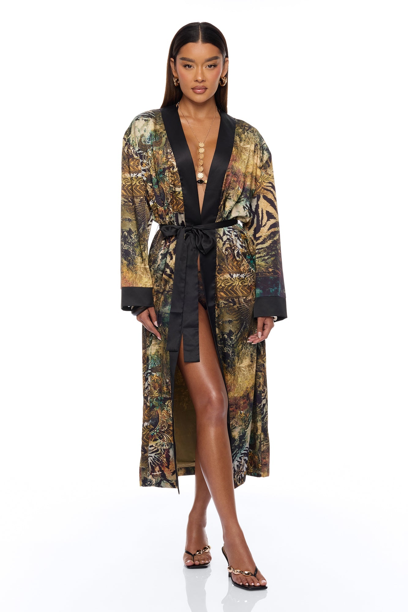Stay Golden 4 Piece Bikini Set - Olive/combo