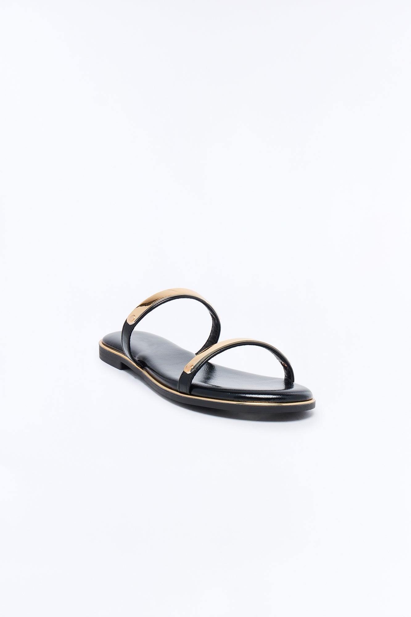 Keith Double Strap Sandals - Black