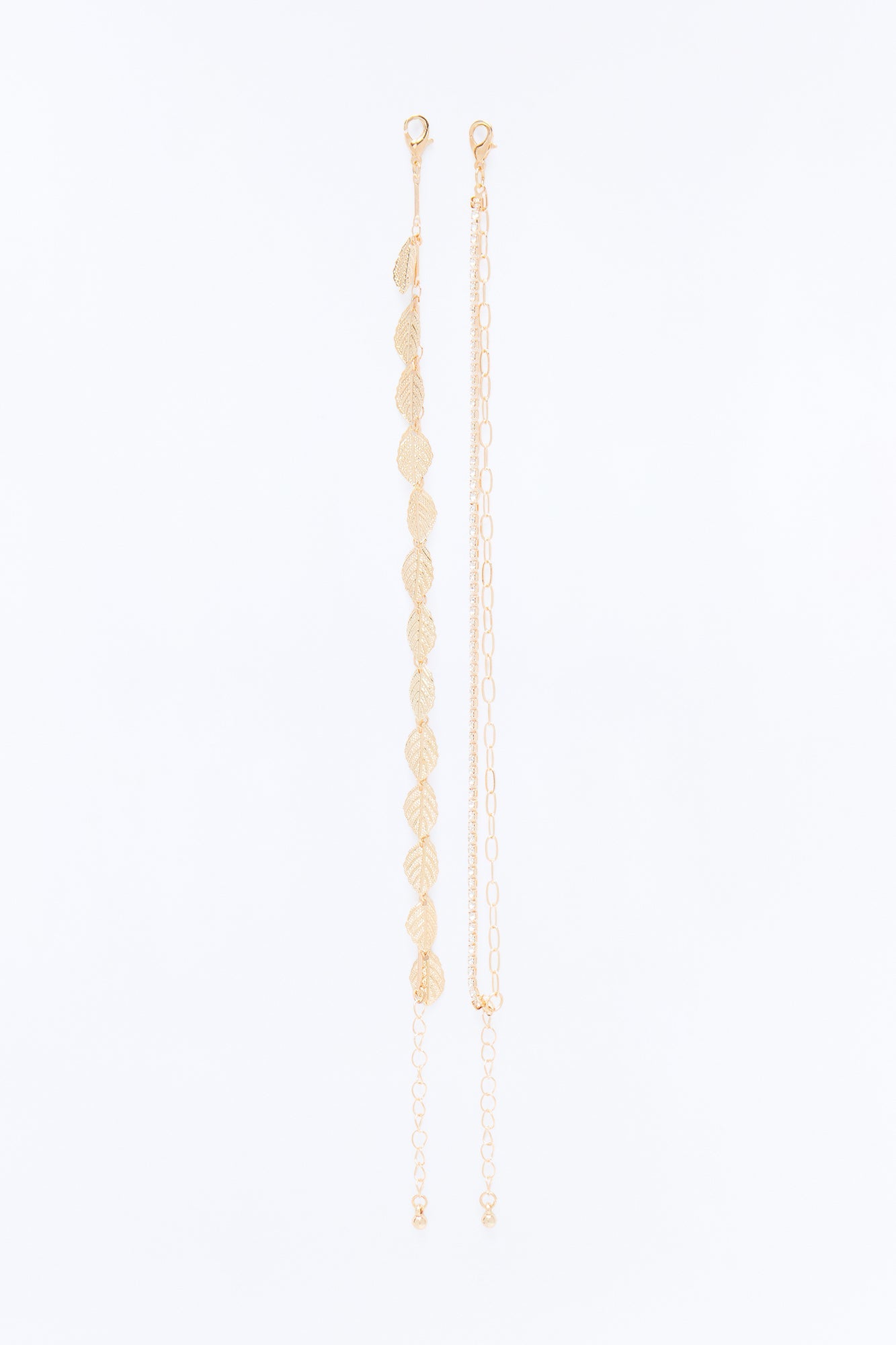 Coastal Breeze 2 Piece Anklet Set - Gold