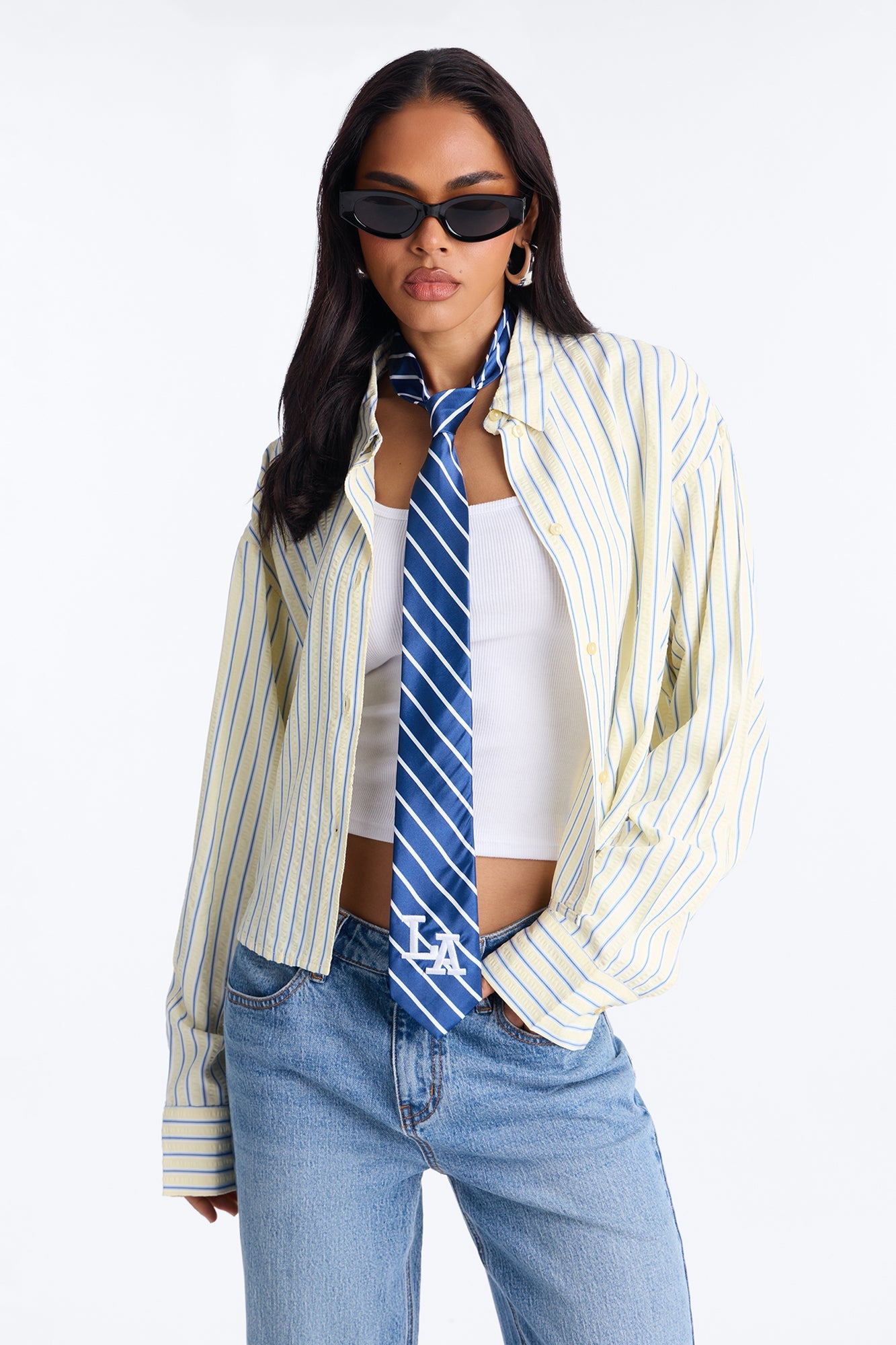 LA Downtown Tie Scarf - Blue/combo