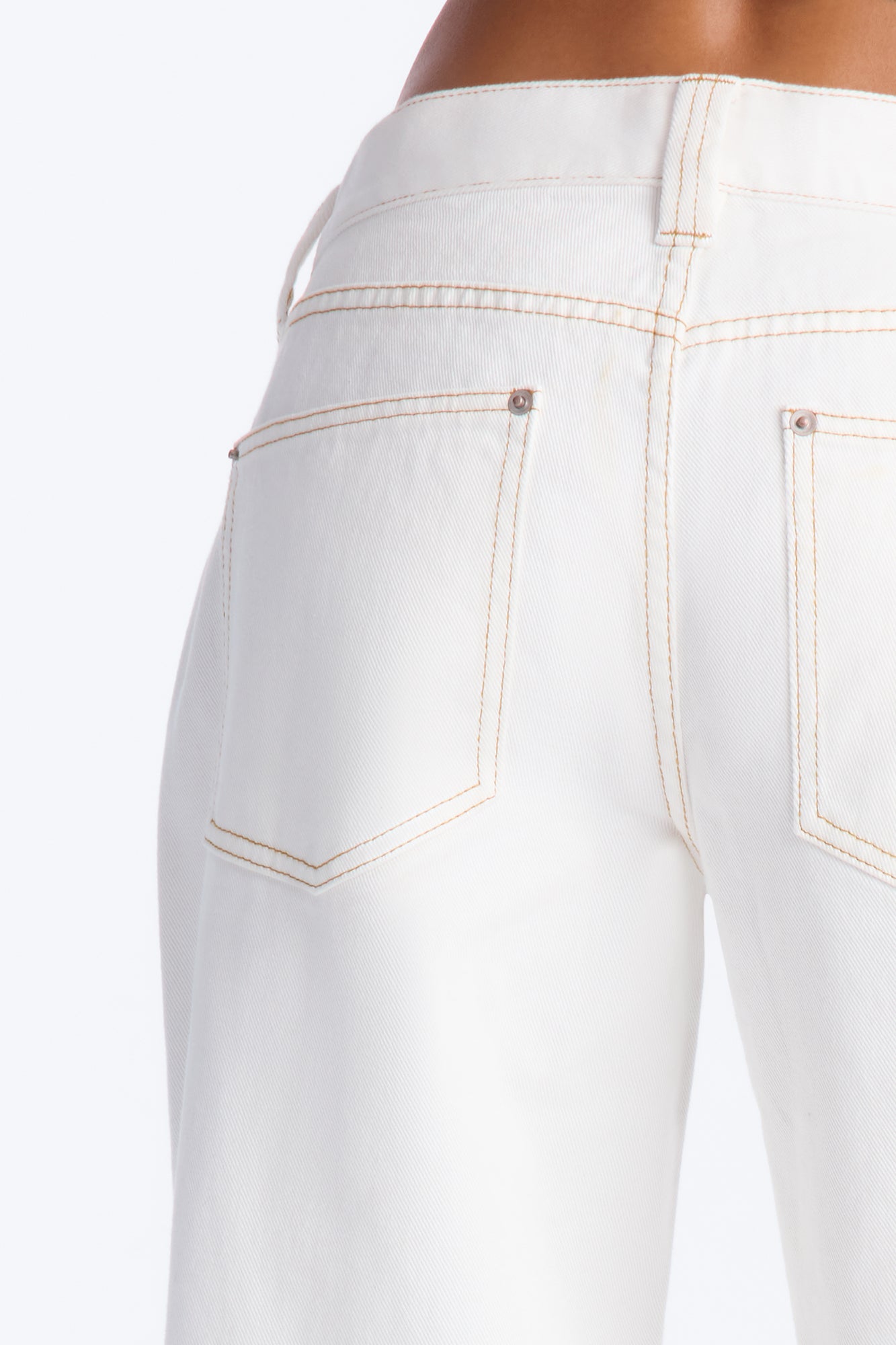 After Hours Low Rise Baggy Jeans - White