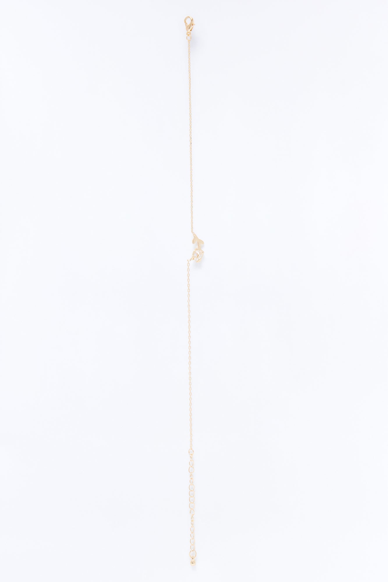 Be Unapologetically Floral Rhinestone Anklet - Gold