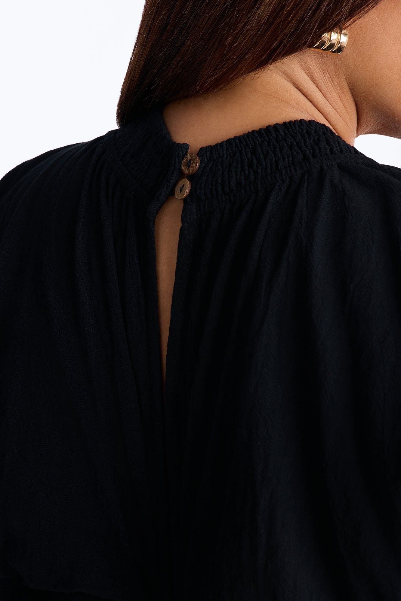 Rory Poplin Mini Dress - Black Fashion Nova