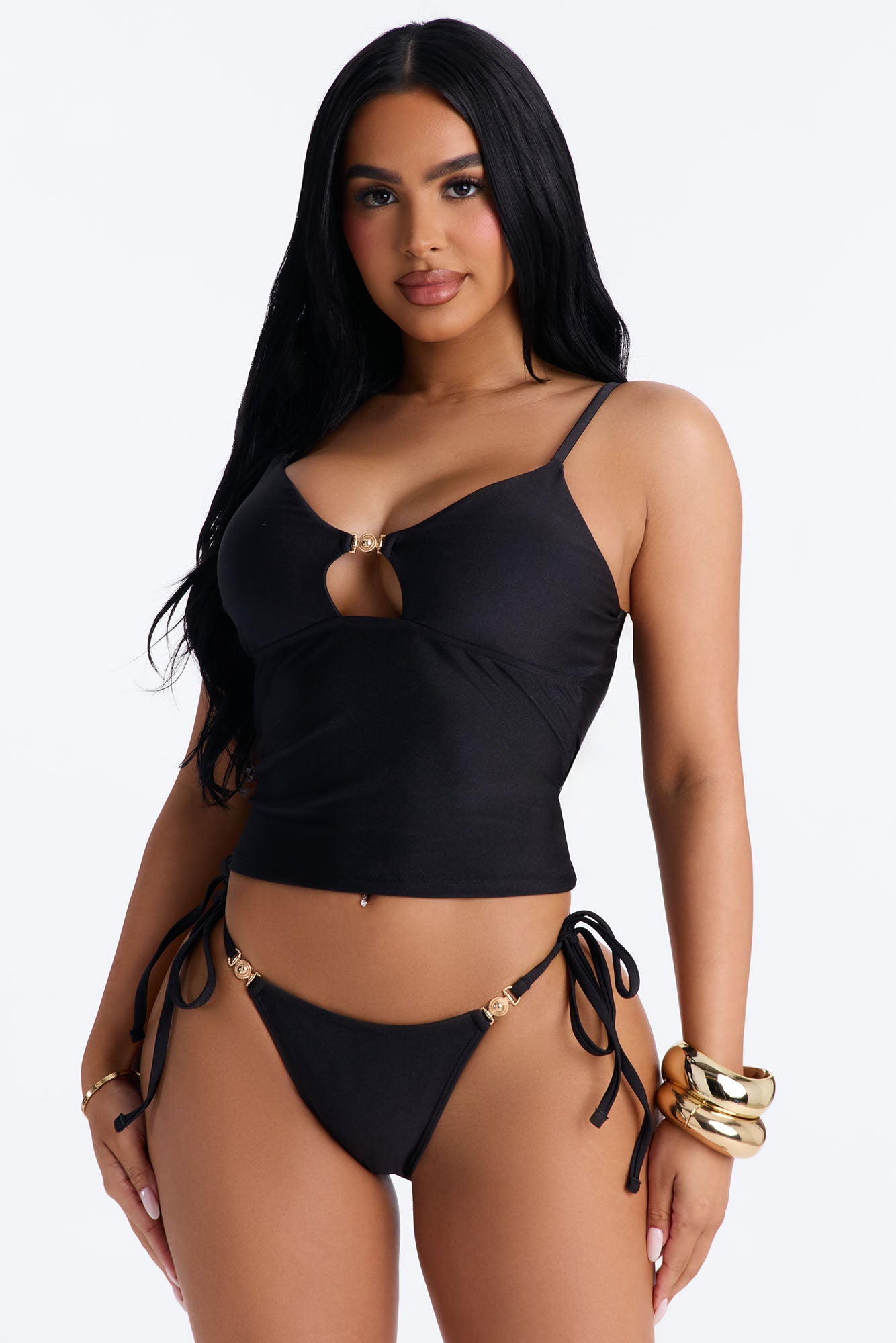 Kendall 2 Piece Tankini Set - Black