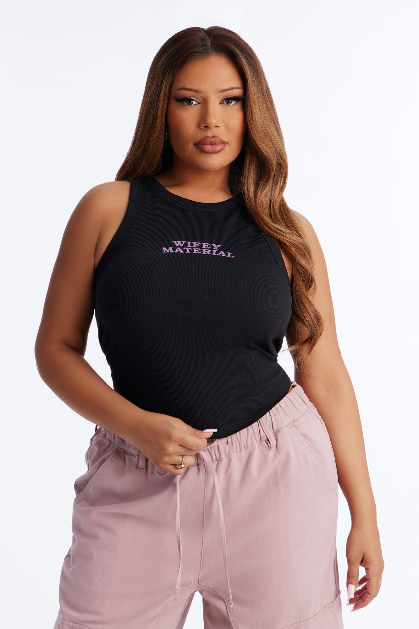 Wifey Material Tank Top - Black