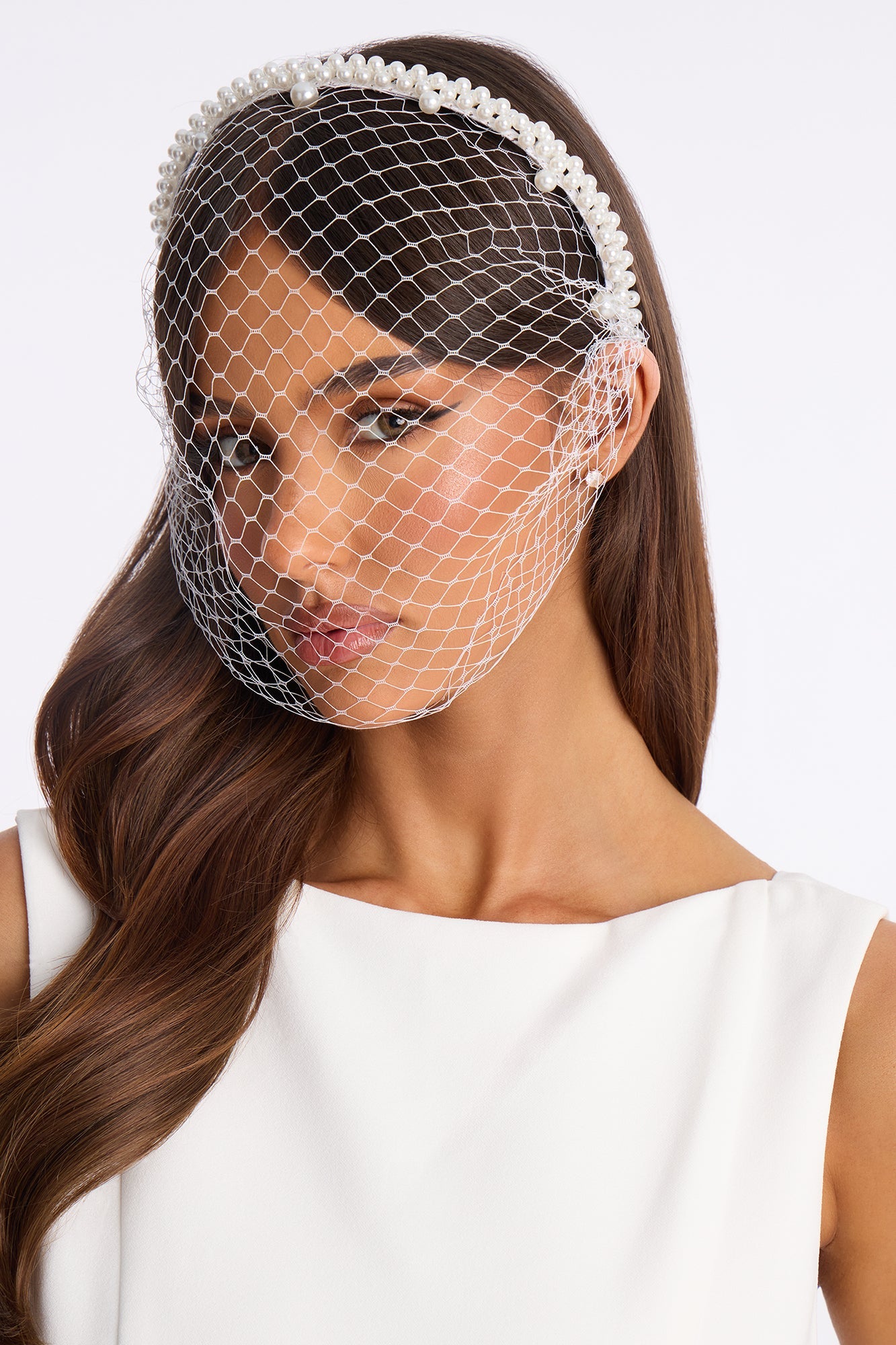 Pure Pearls Veil Headband - Ivory