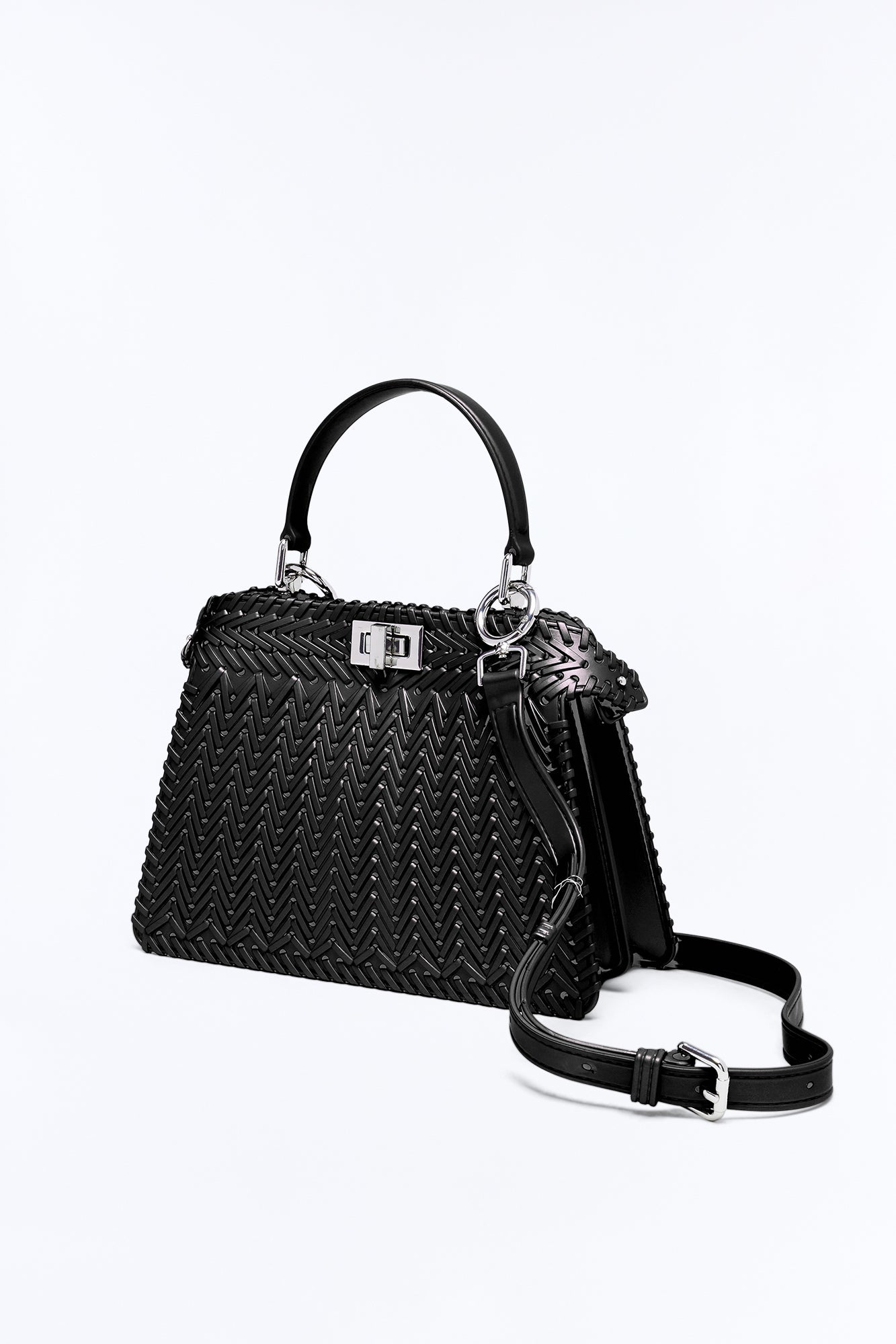 Vacation Season Jelly Satchel Bag - Black