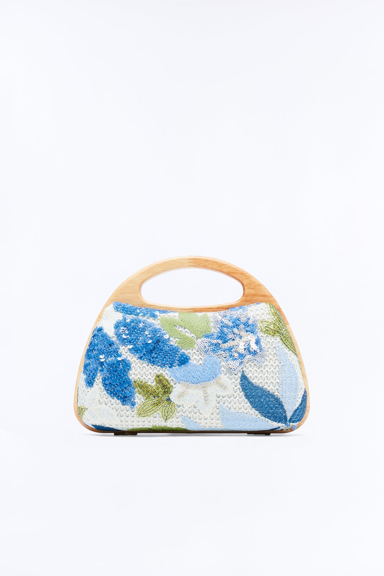 Blooming Beauty Satchel Handbag - Blue/combo