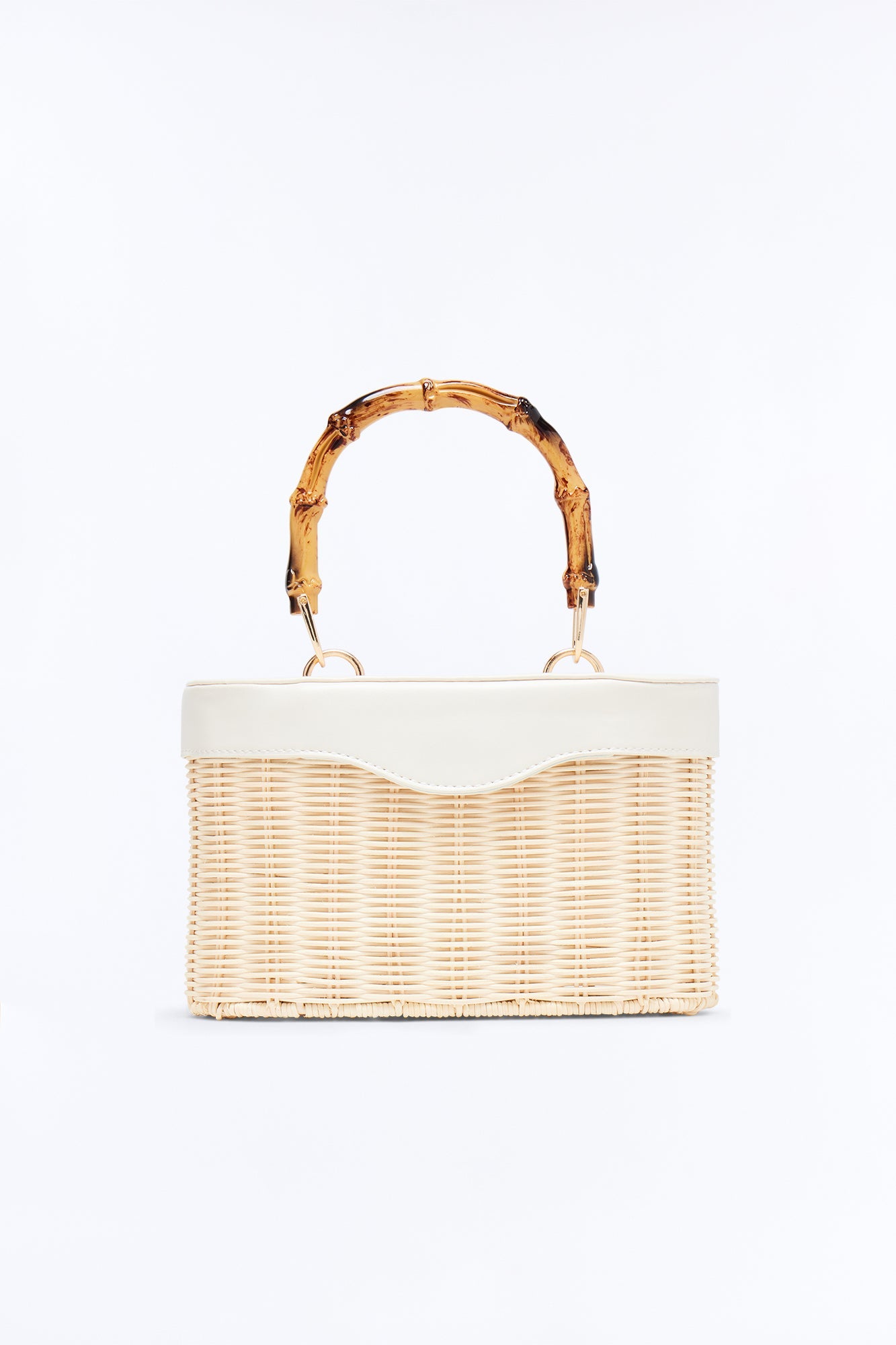 Sunhaven Straw Satchel Handbag - Natural/Combo