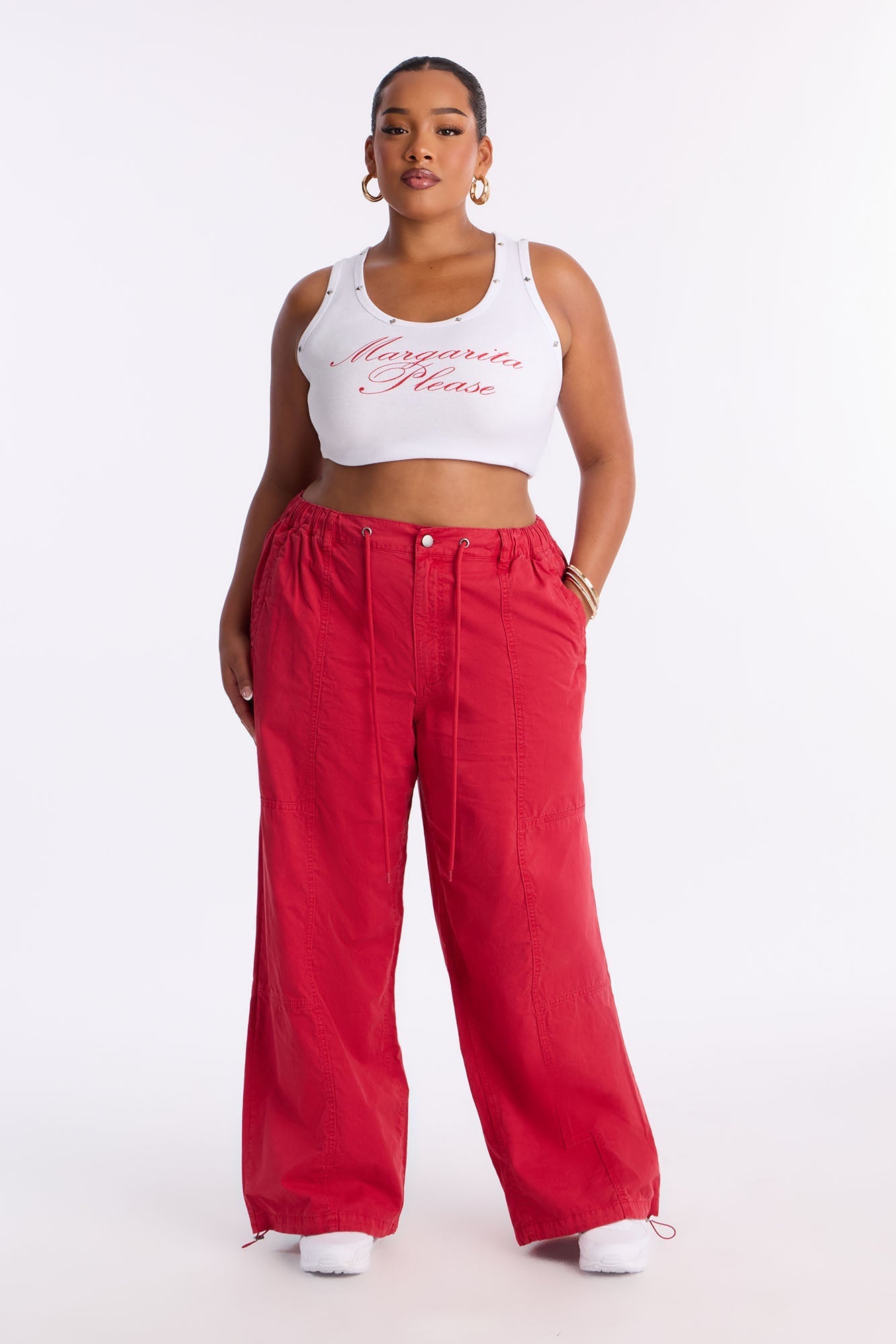 Margarita Please Studded Tank Top - White Fashion Nova
