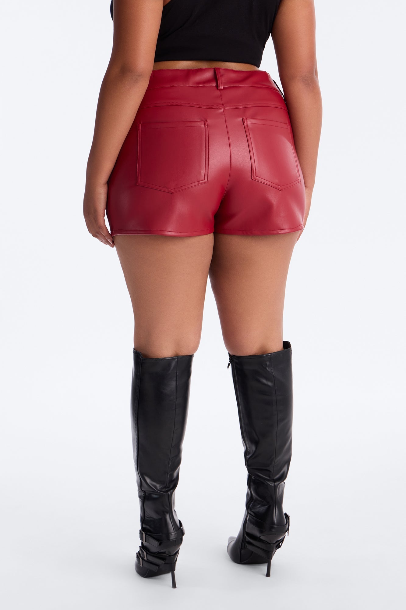 Seek And Destroy Faux Leather Short - Red Fashion Nova