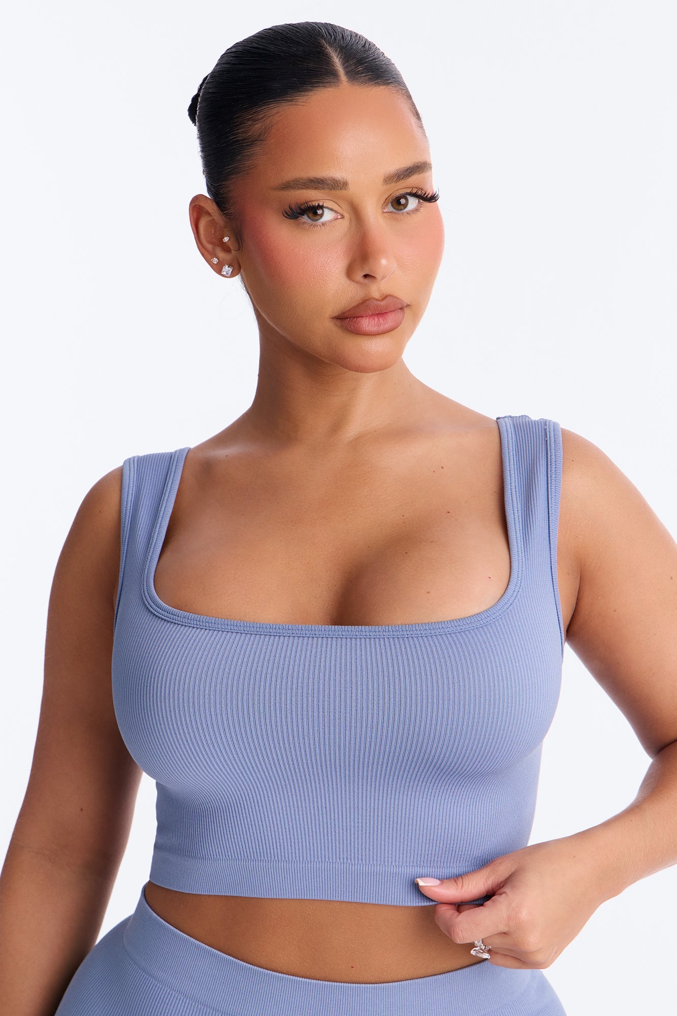 Active Aura Seamless Biker Short Set - Blue