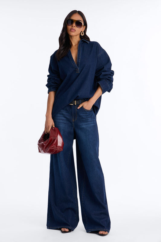 Blue Jean Baby Pant Set - Dark Wash